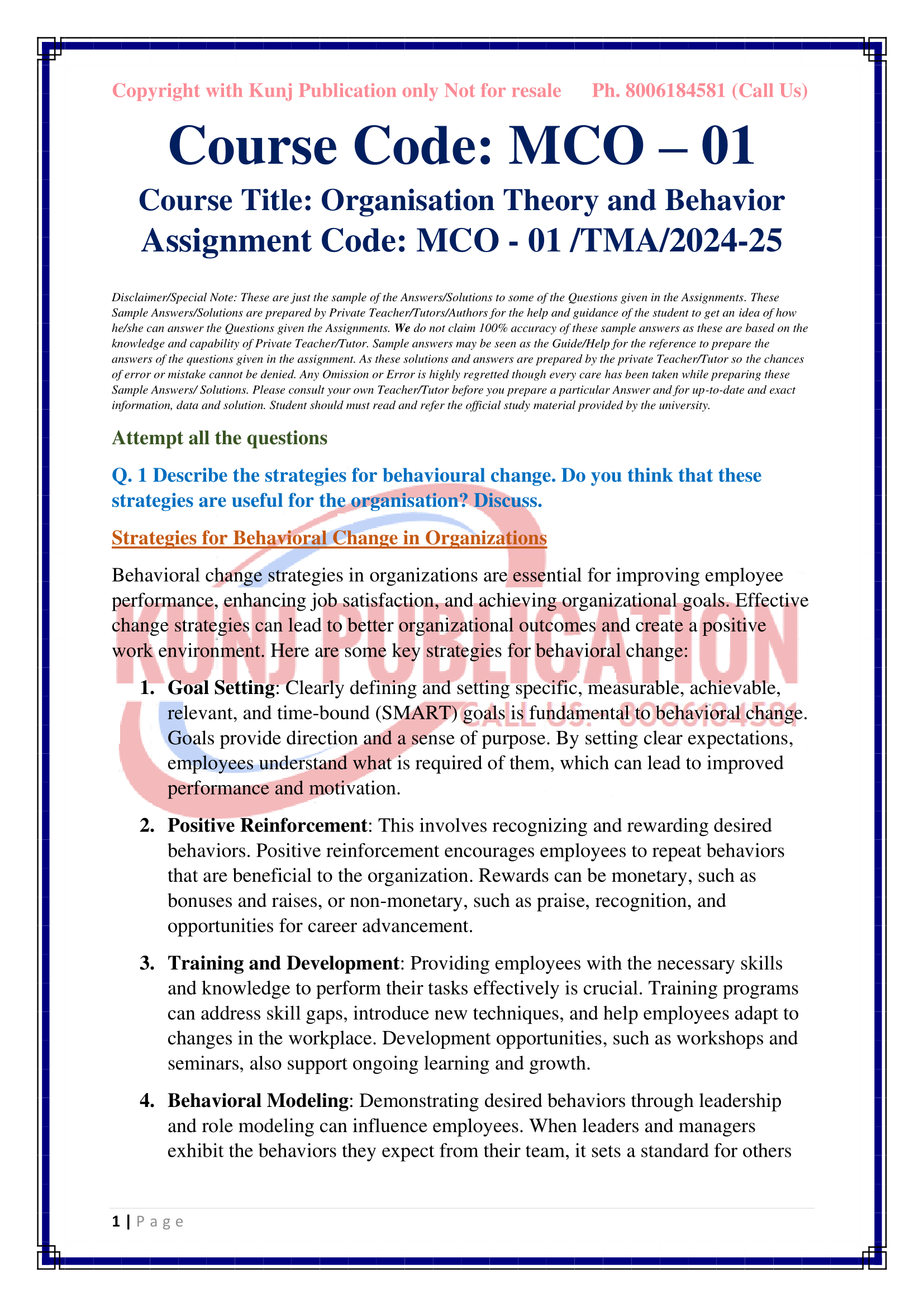 IGNOU MCO-01 SOLVED ASSIGNMENT 2024-25 ENGLISH MEDIUM