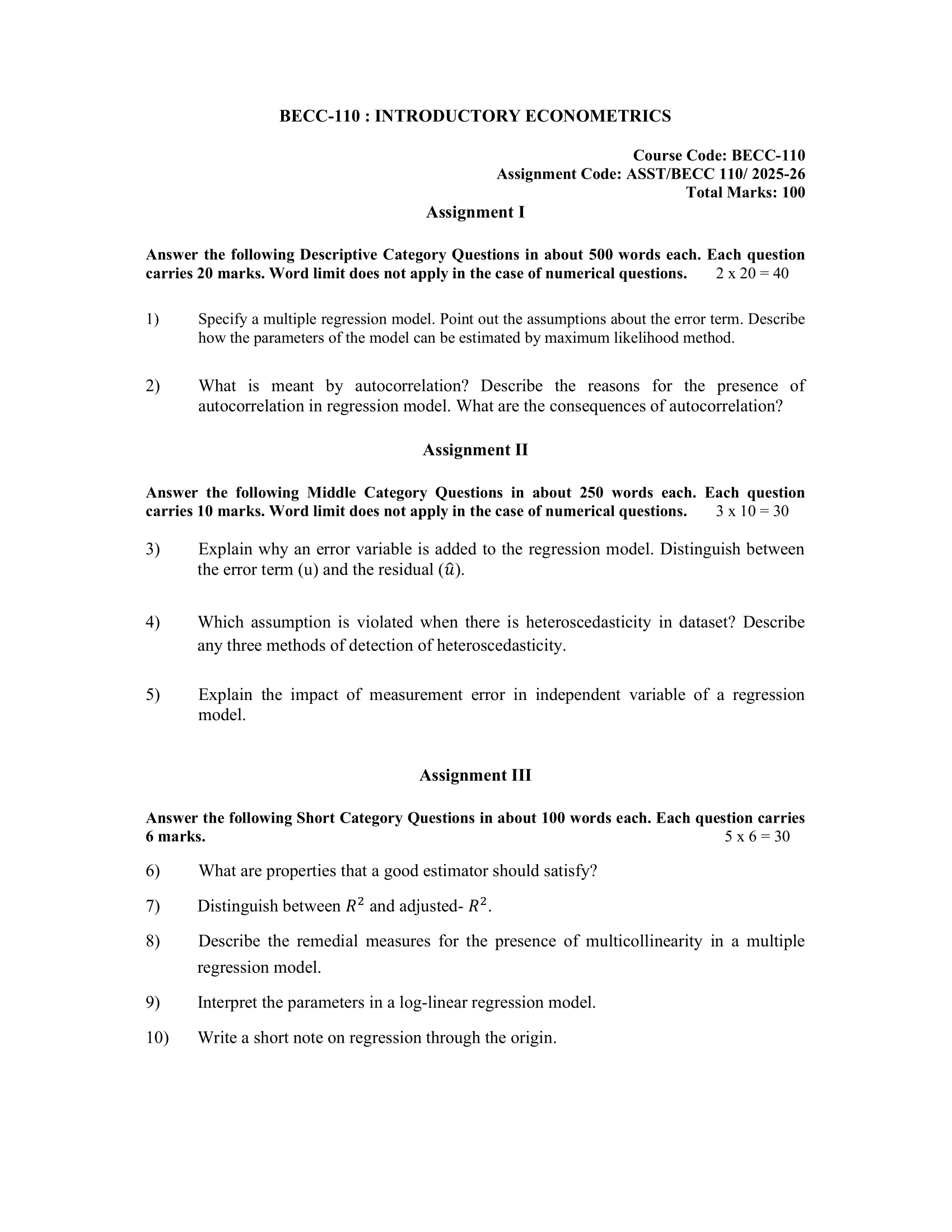 BECC-110 EM 2025-26 KUNJ PUBLICATION-01