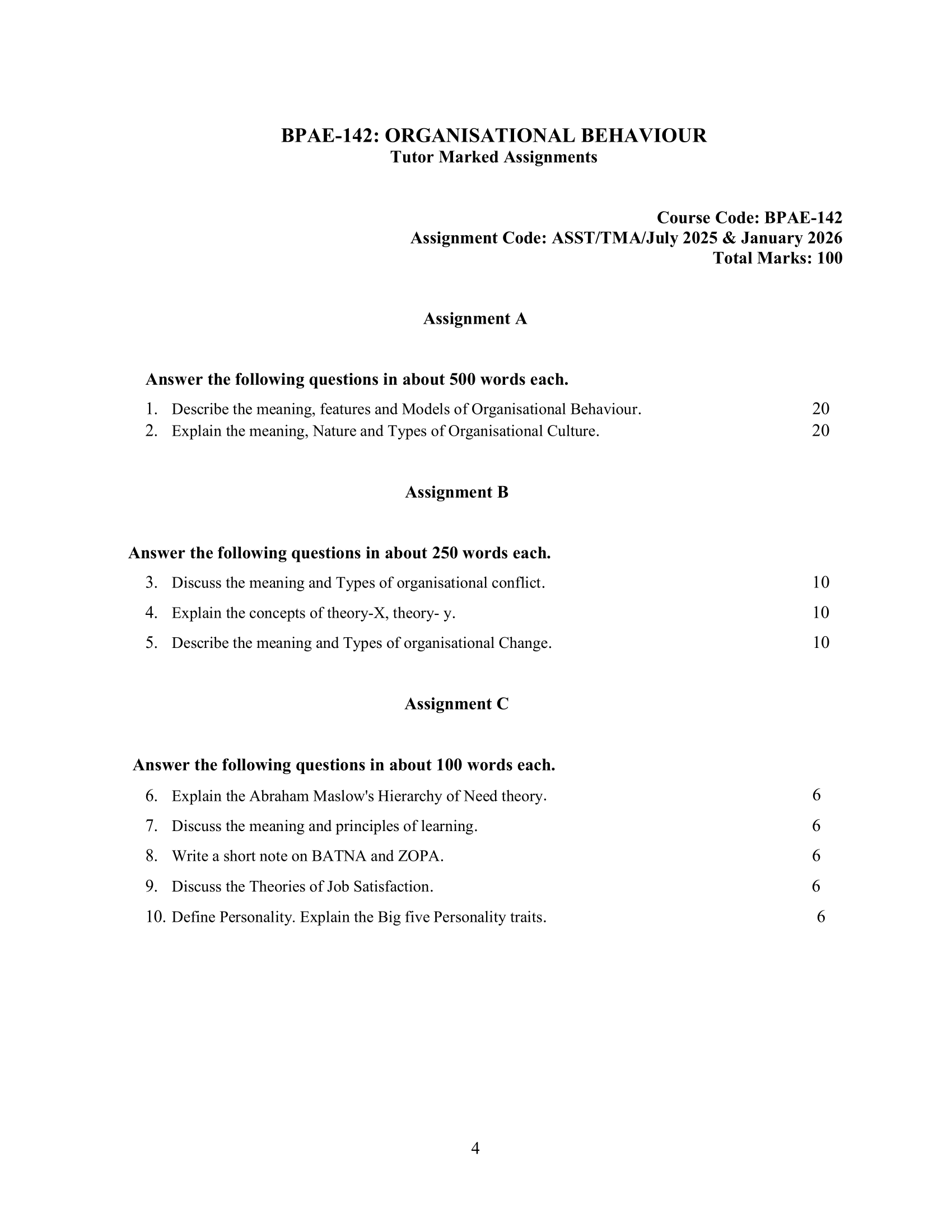 BPAE-142 EM 2025-26 KUNJ PUBLICATION-01