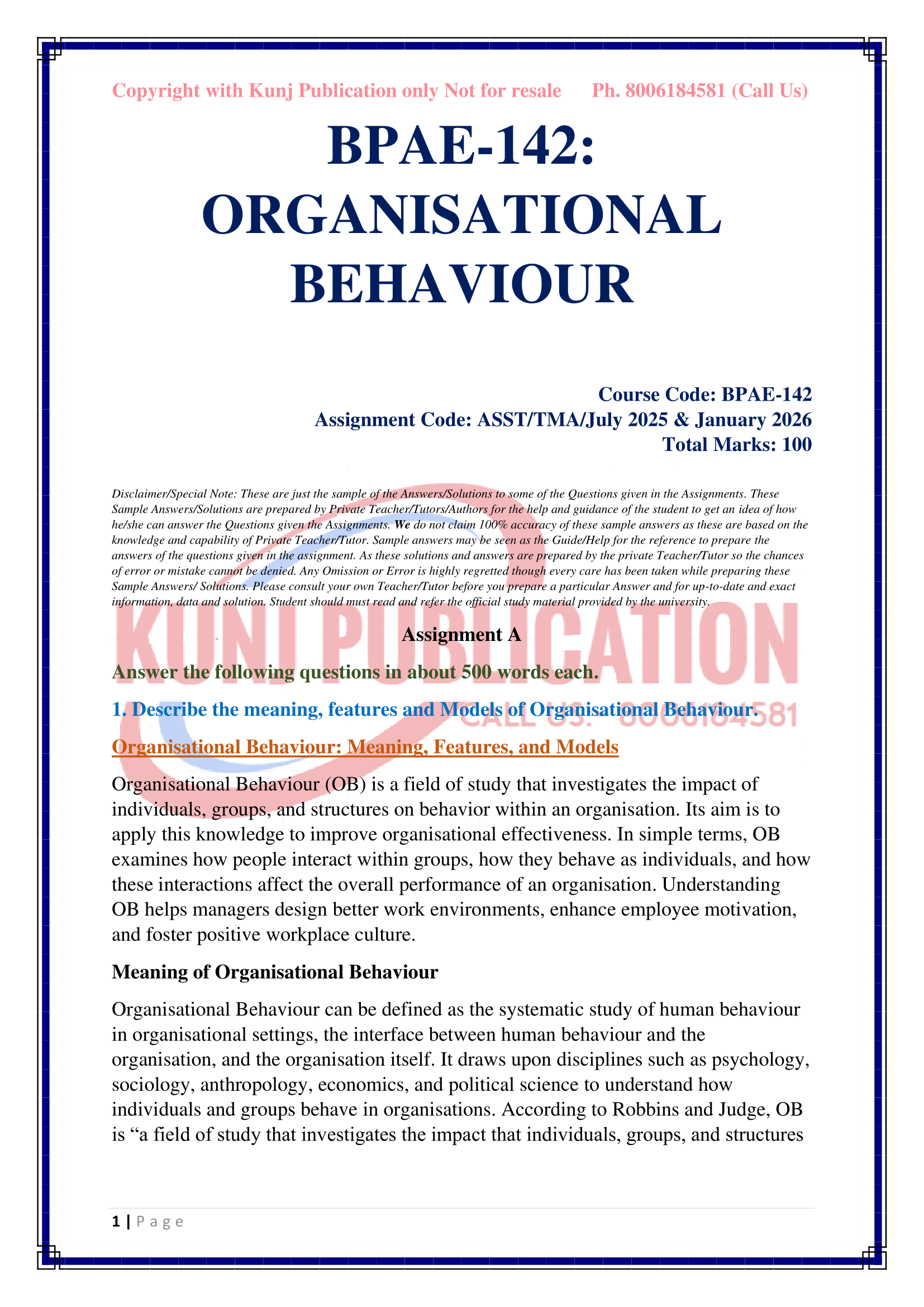 BPAE-142 EM 2025-26 KUNJ PUBLICATION-02