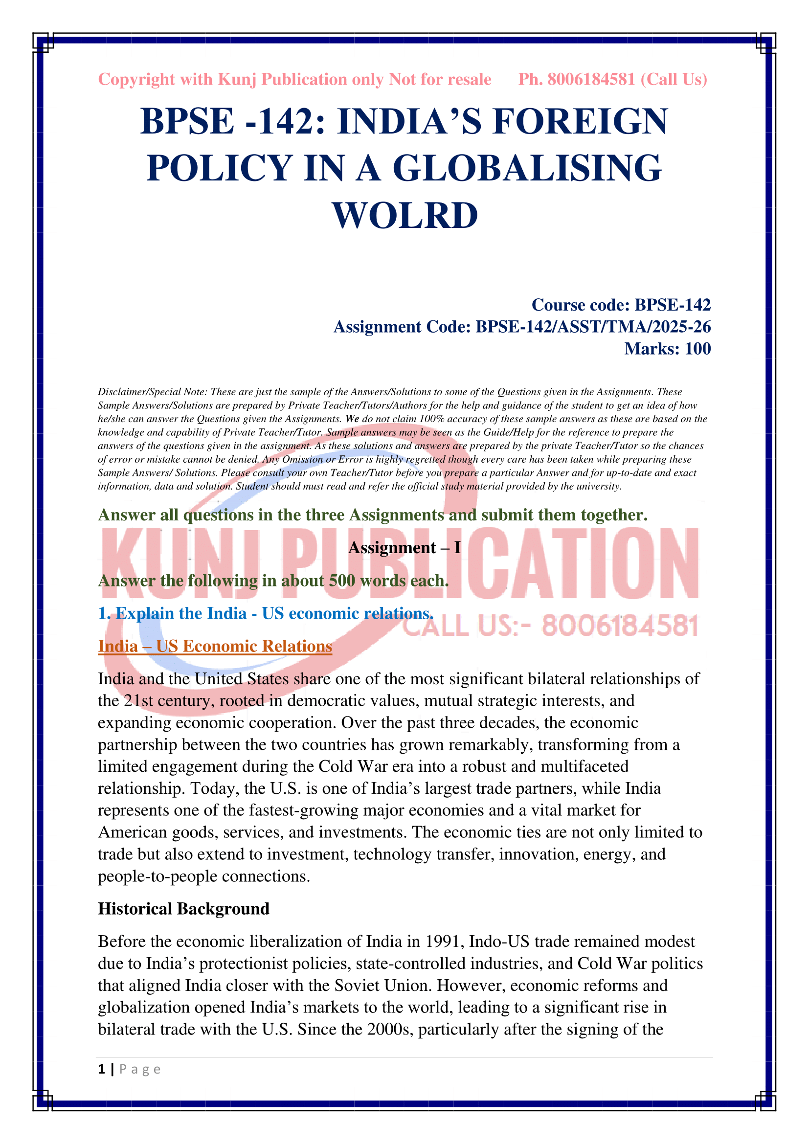 BPSE-142 EM 2025-26 KUNJ PUBLICATION-02