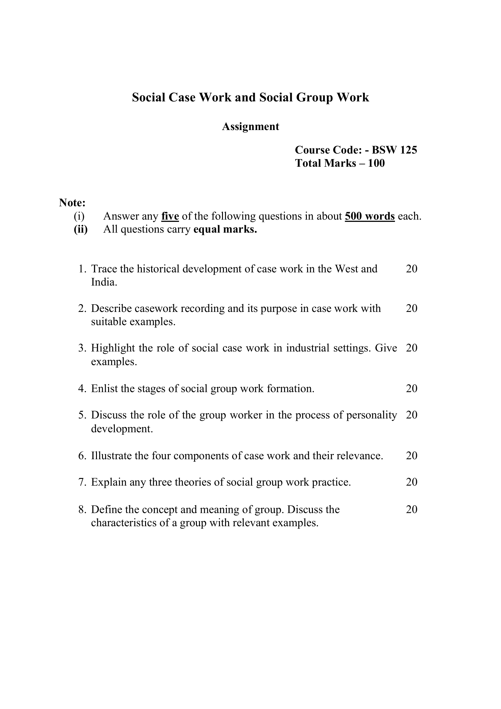 BSW-125 EM 2025-26 KUNJ PUBLICATION-01