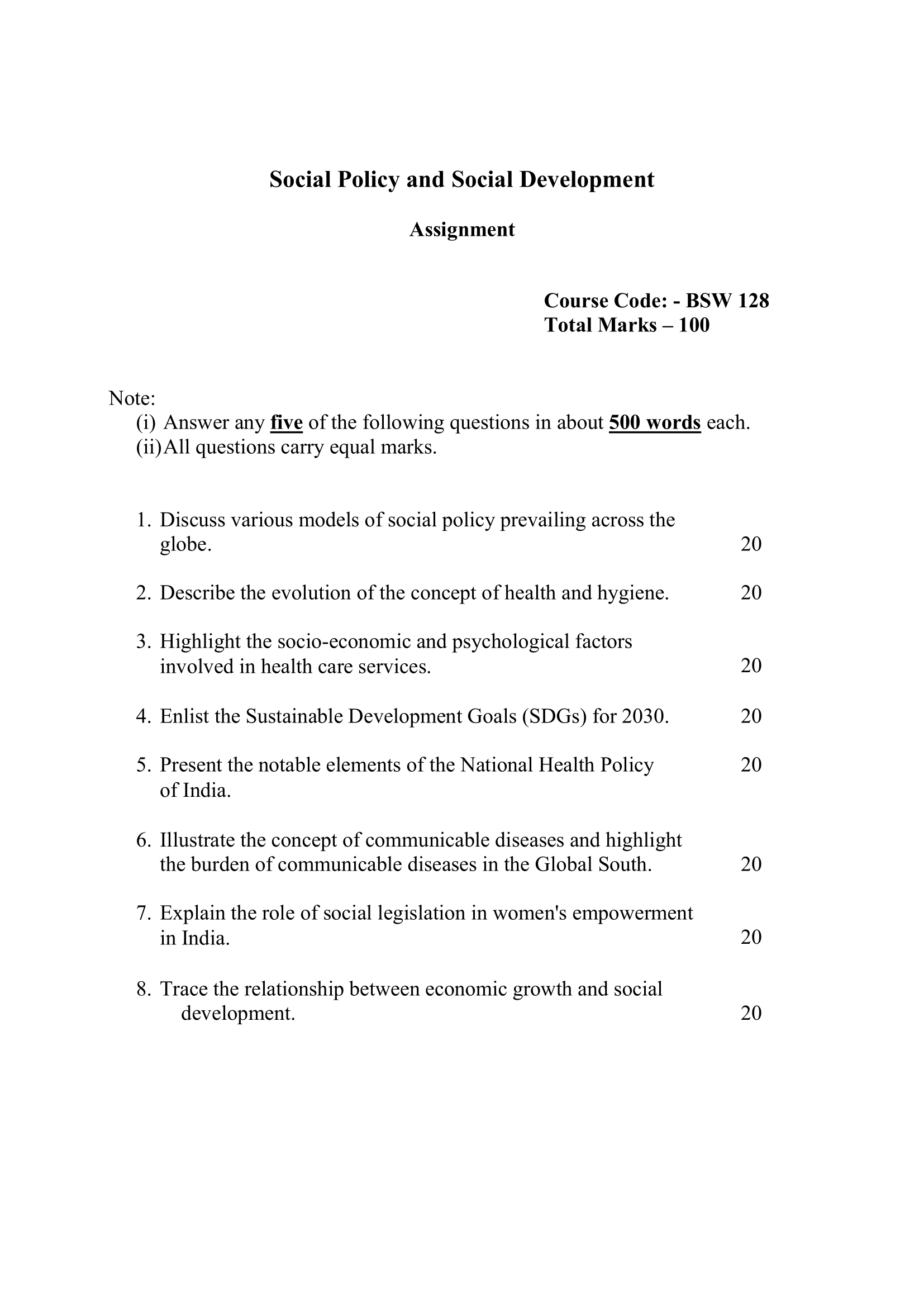 BSW-128 EM 2025-26 KUNJ PUBLICATION-01