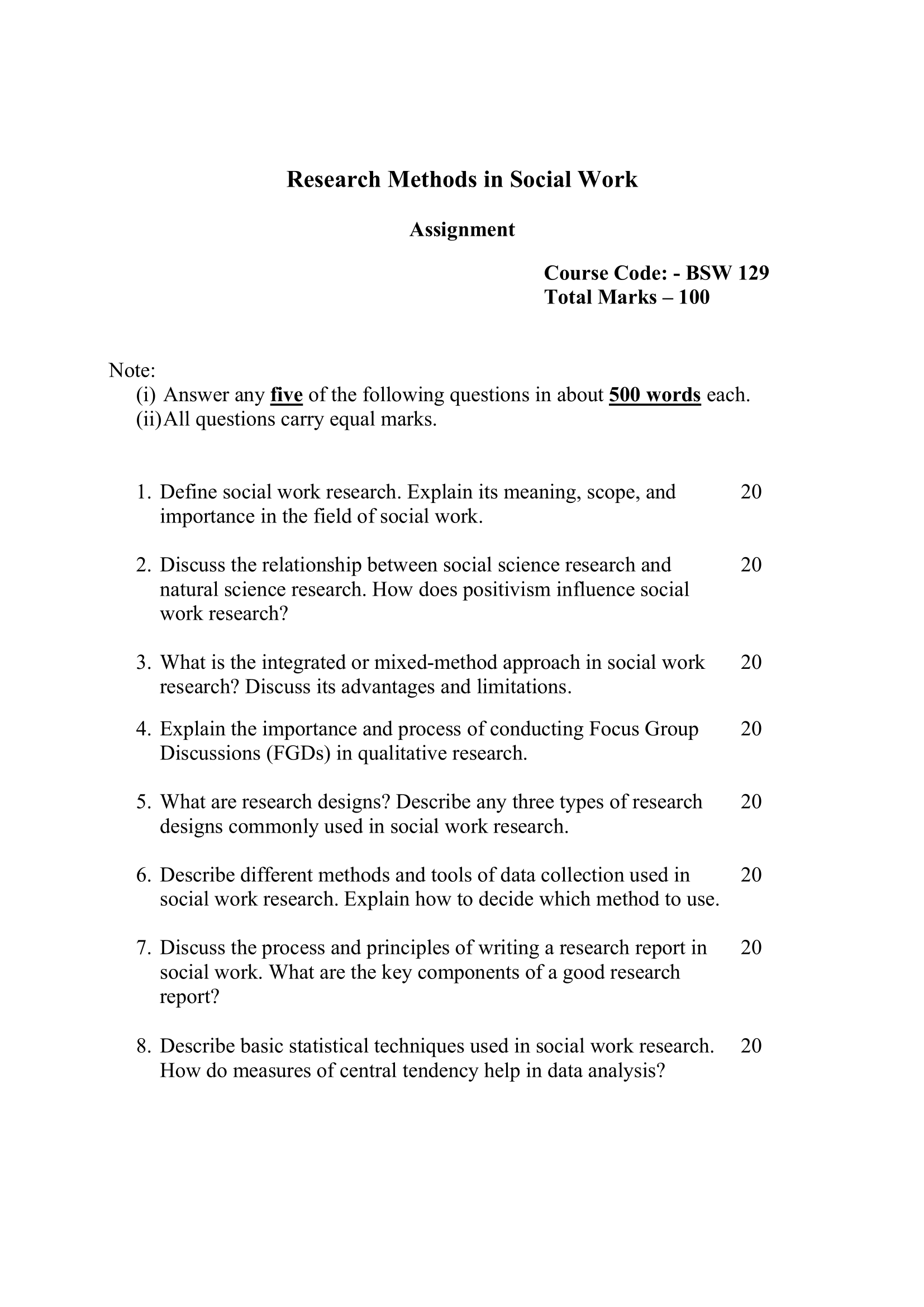 BSW-129 EM 2025-26 KUNJ PUBLICATION-01