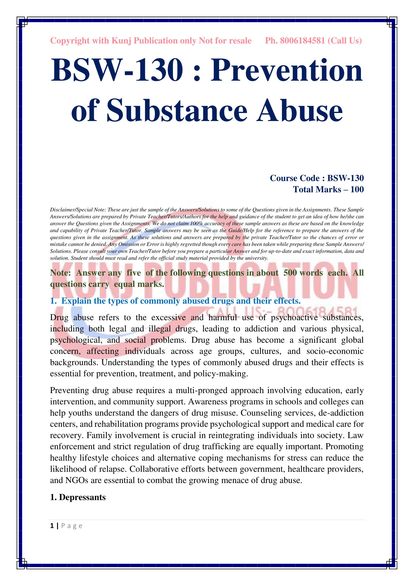 BSW-130 EM 2025-26 KUNJ PUBLICATION-02