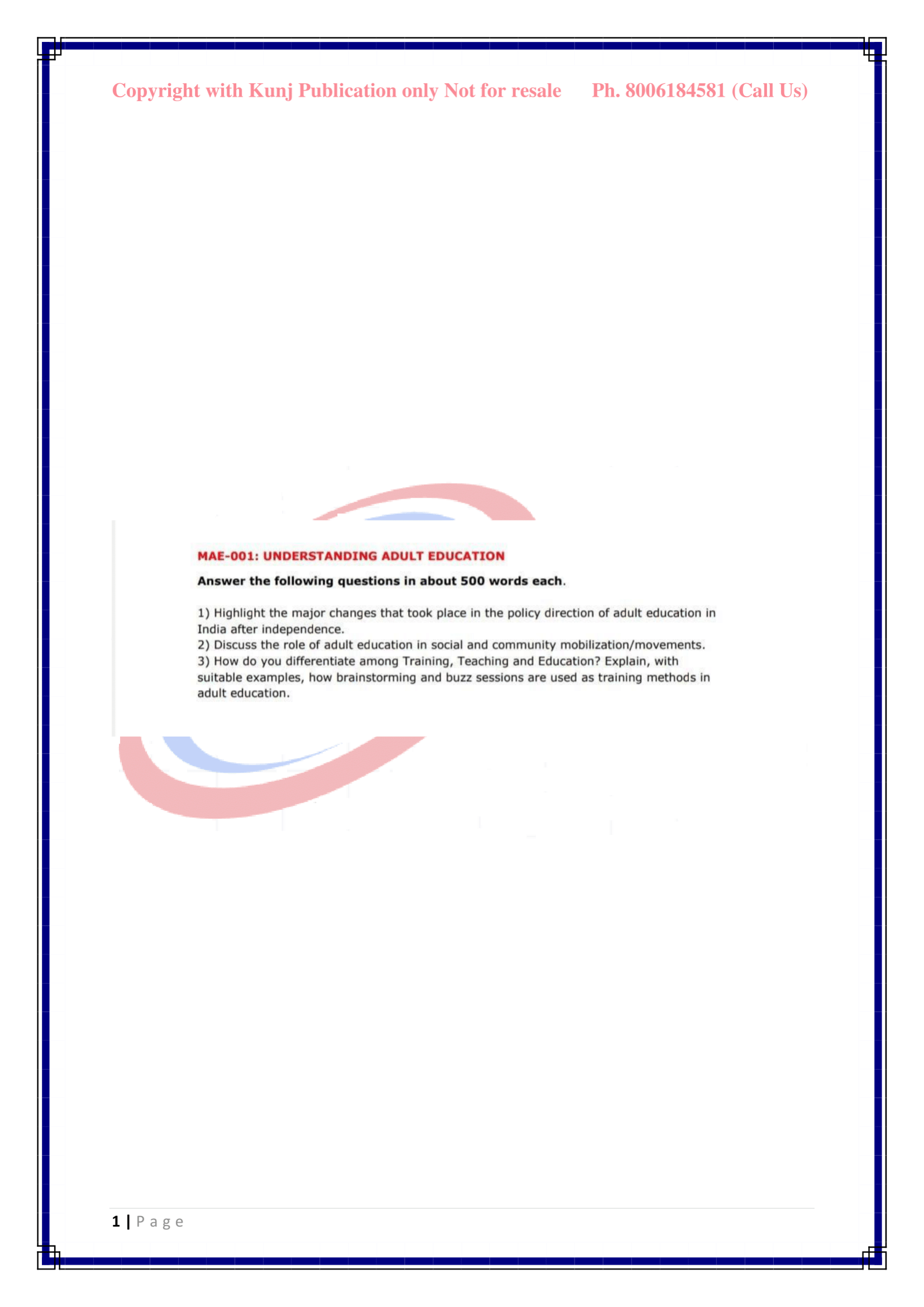 MAE-001 JAN-JULY 2025 KUNJ PUBLICATION-01