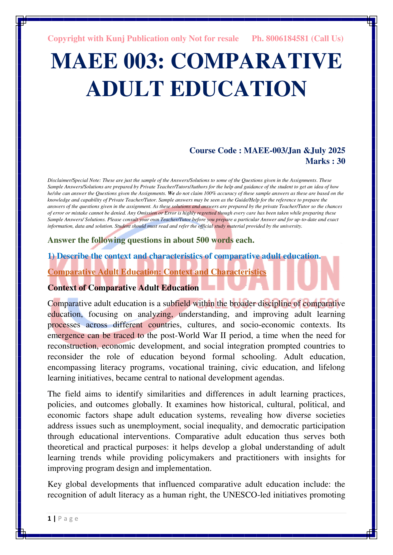 MAEE-003 JAN-JULY 2025 KUNJ PUBLICATION-2
