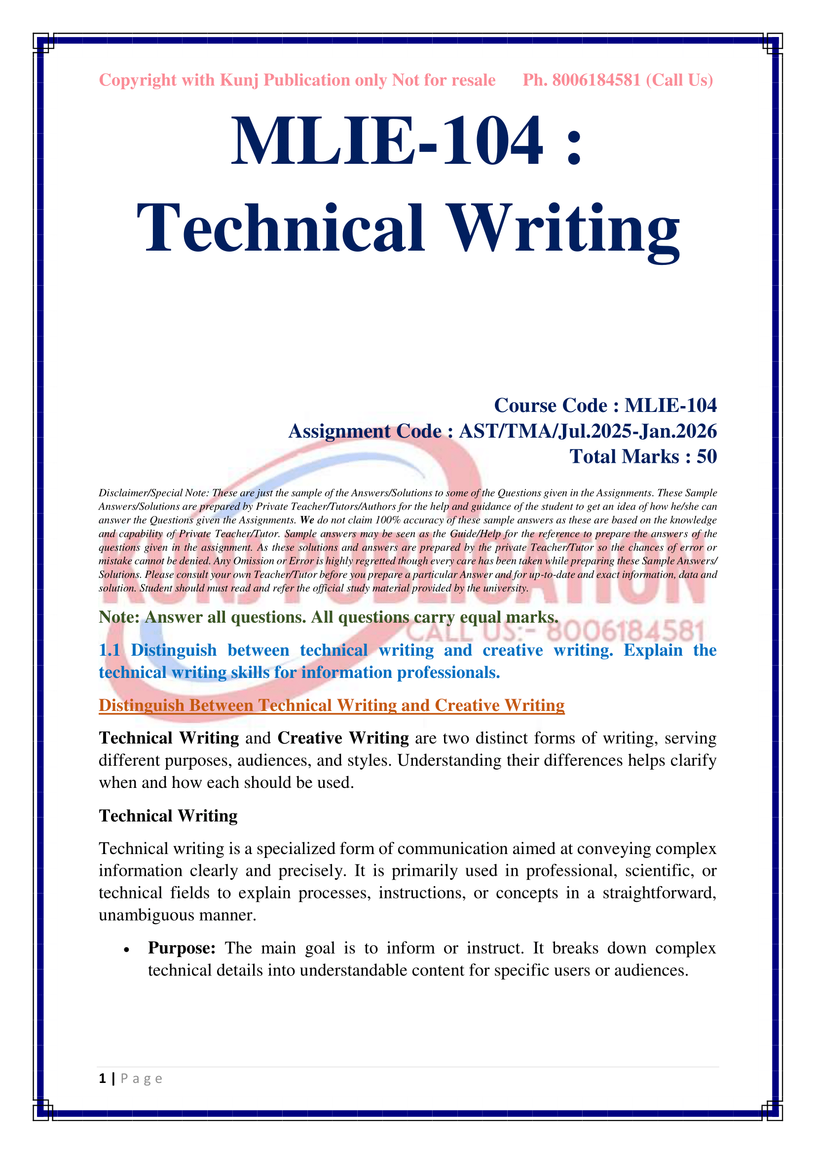 MLIE-104 EM 2025-26 KUNJ PUBLICATION-03