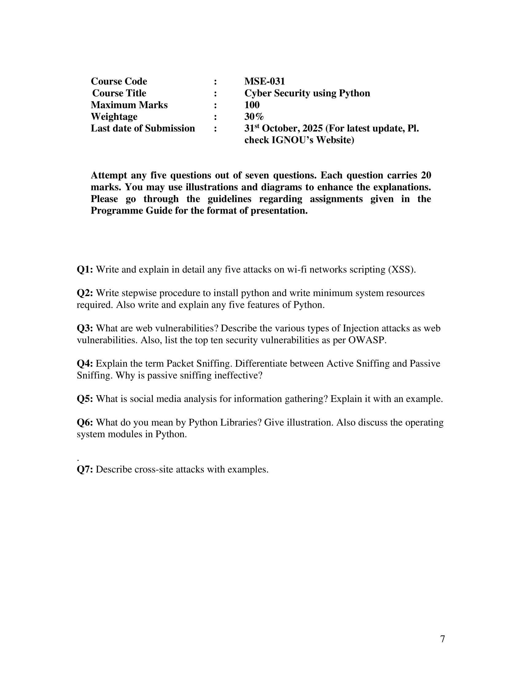 MSE-031 JULY 2025 KUNJ PUBLICATION-01