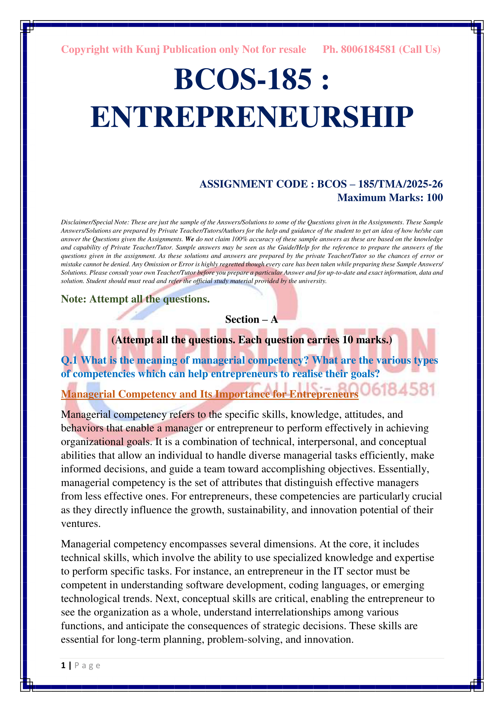 BCOS-185 EM 2025-26 KUNJ PUBLICATION-02