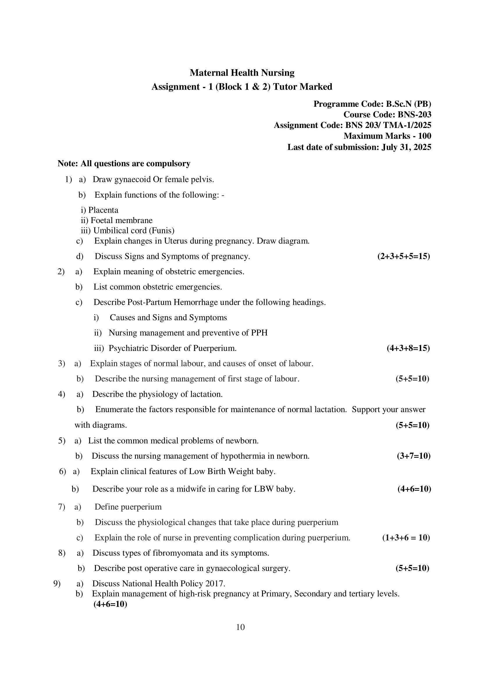 BNS-203 TMA-1 EM 2025 KUNJ PUBLICATION-01