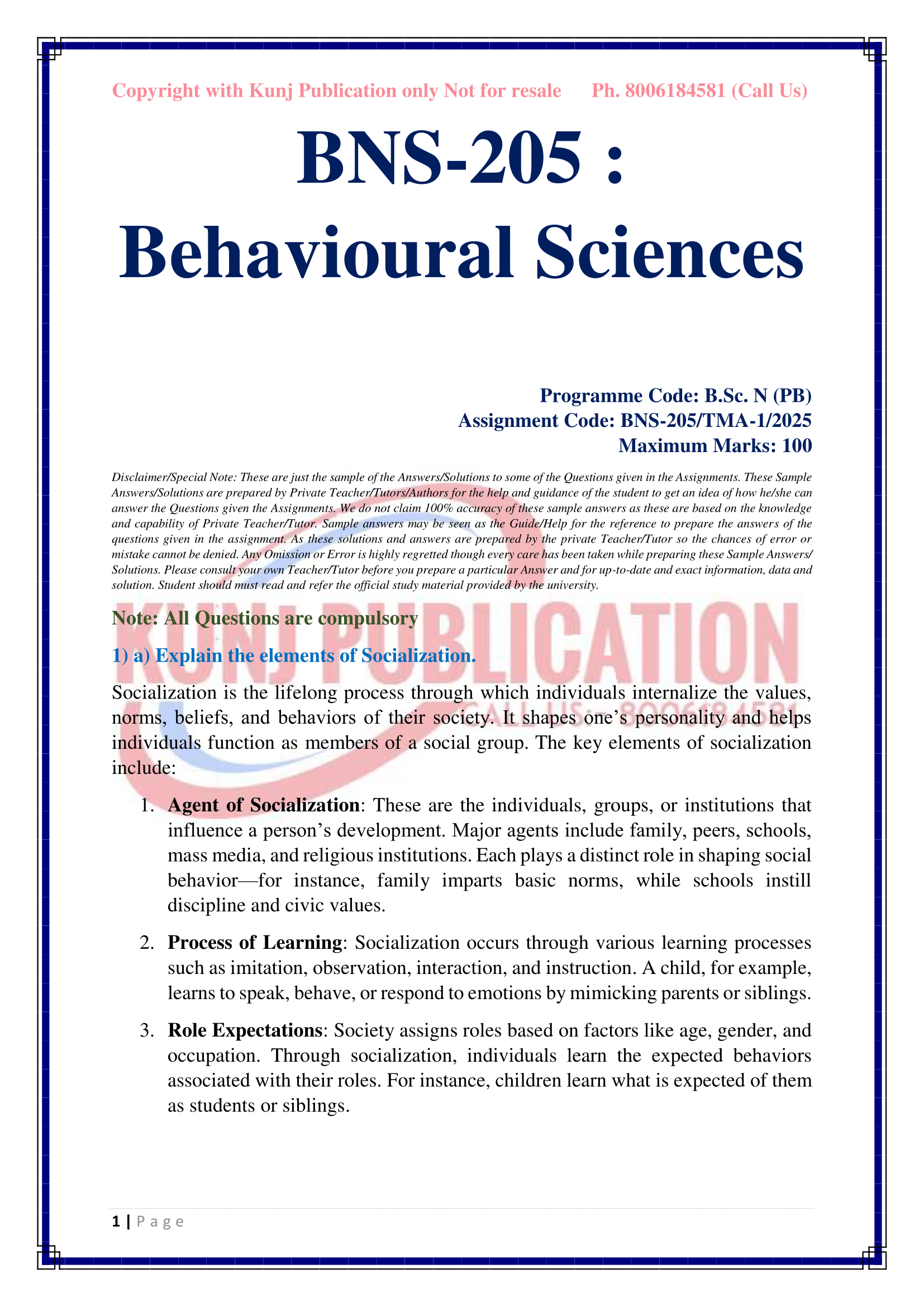 BNS-205 TMA-1 EM 2025 KUNJ PUBLICATION-02