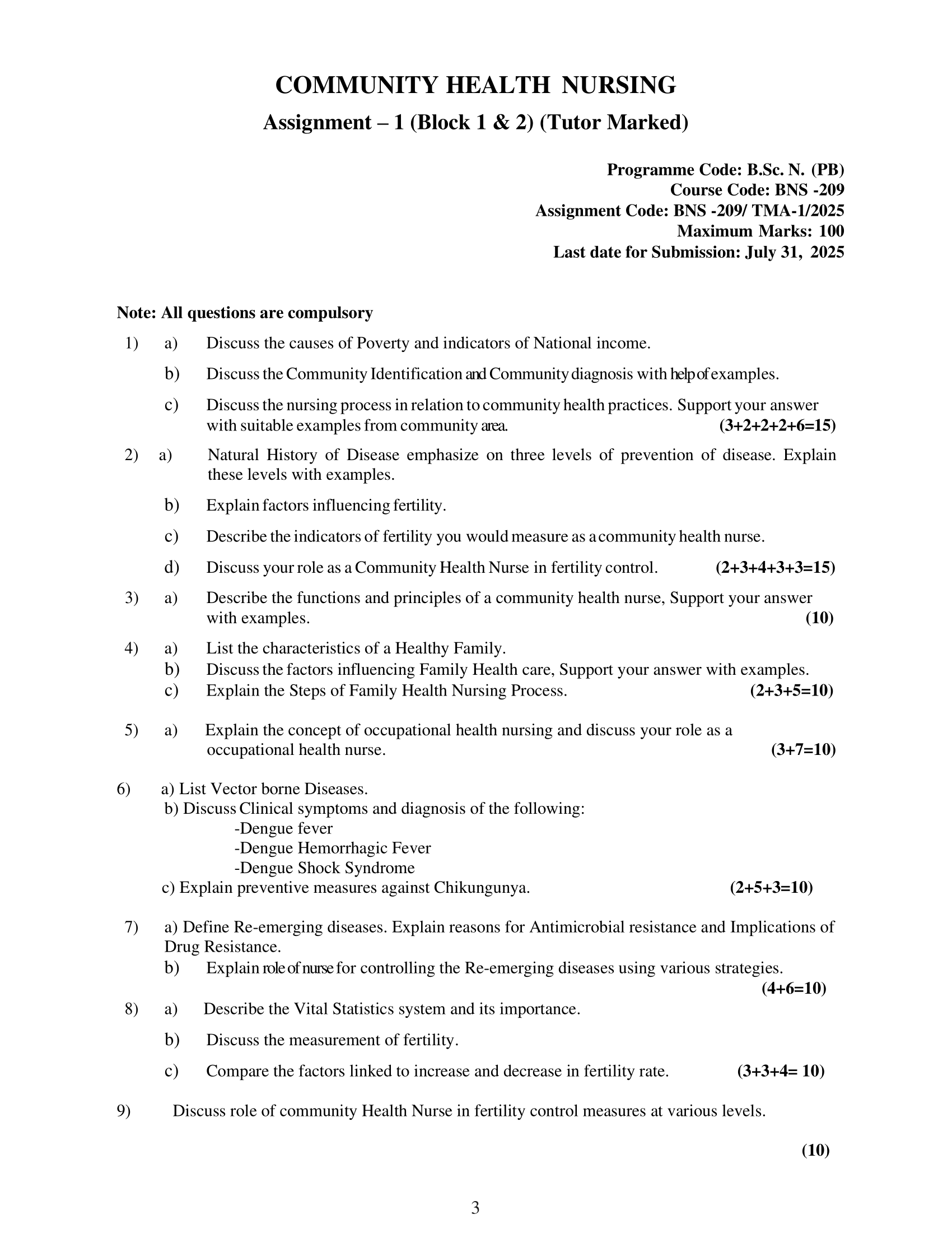 BNS -209 TMA-1 EM 2025 KUNJ PUBLICATION-01