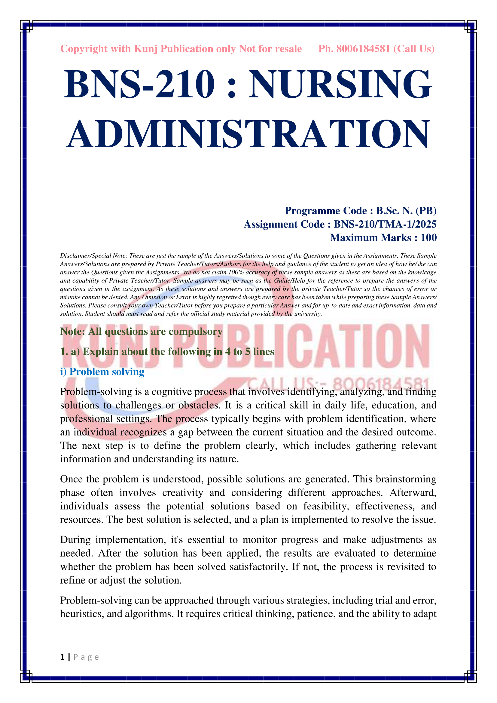 BNS-210 TMA-1 EM 2025 KUNJ PUBLICATION-02