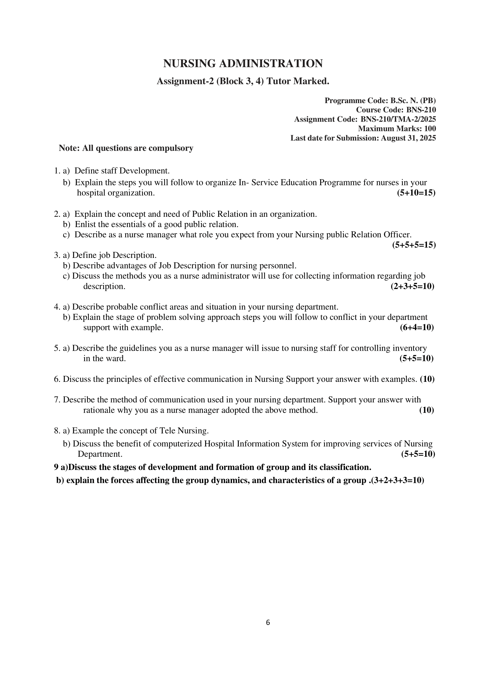 BNS-210 TMA-2 EM 2025 KUNJ PUBLICATION-01