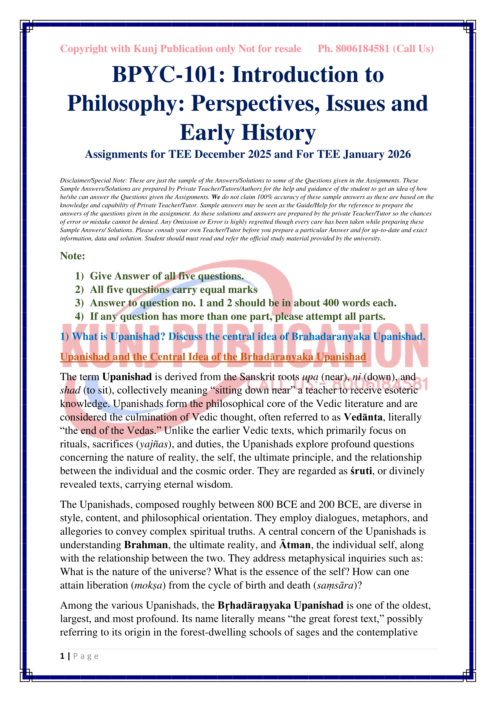 BPYC-101 EM 2025-26 KUNJ PUBLICATION-03