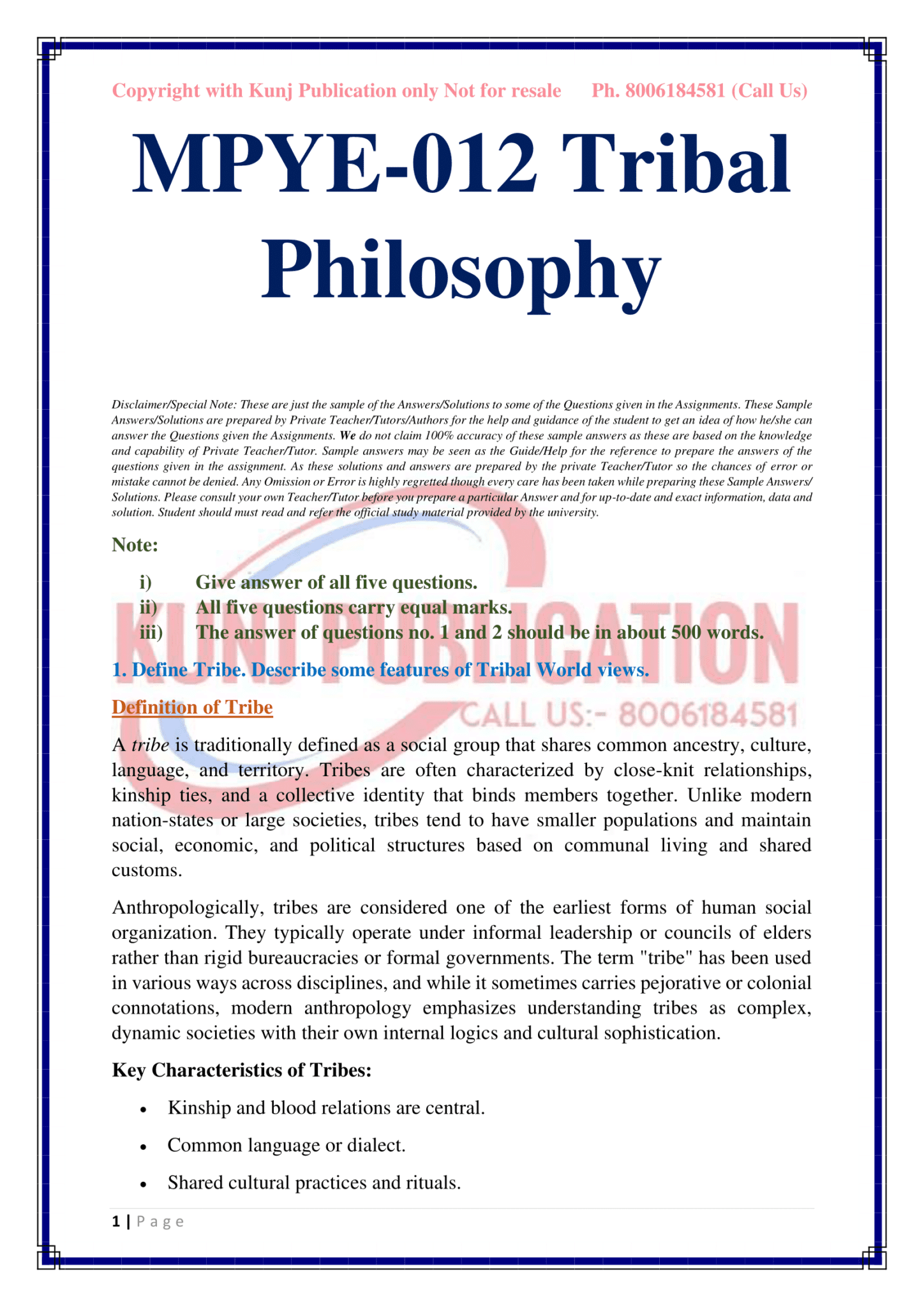IGNOU MPYE-012 SOLVED ASSIGNMENT 2025-26 ENGLISH MEDIUM