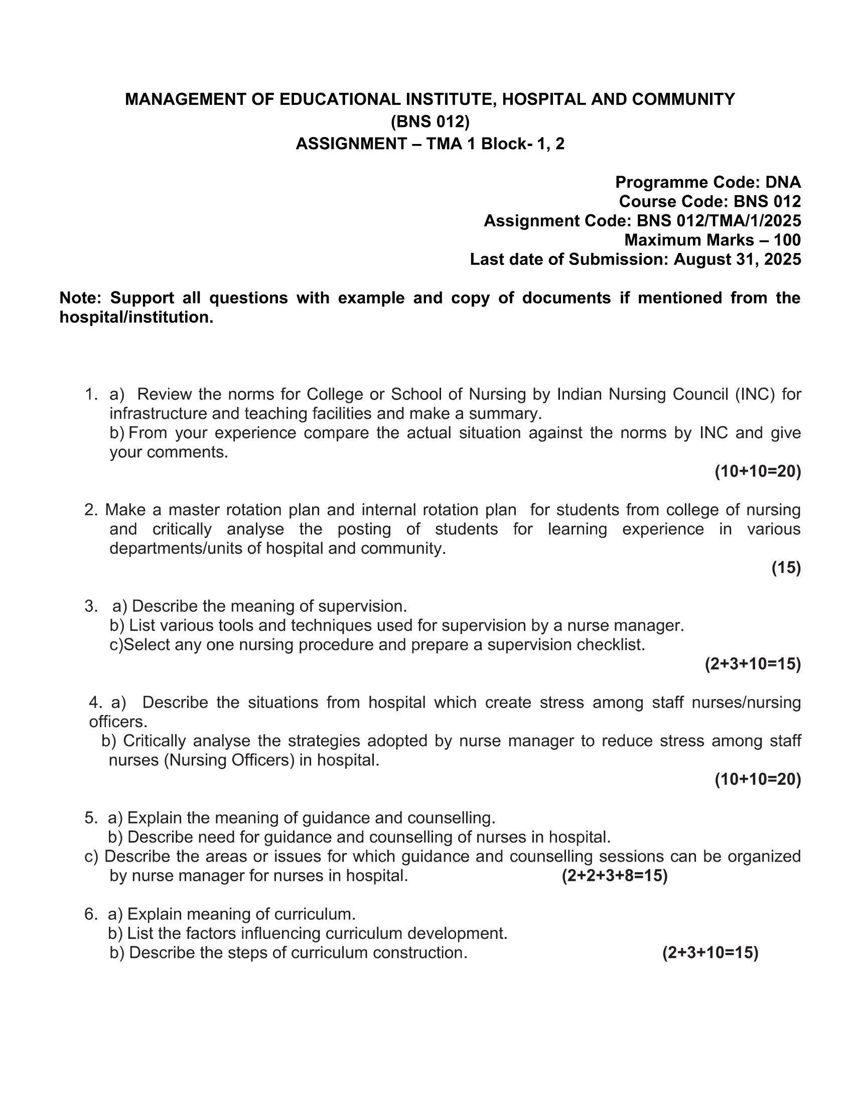 BNS-012 TMA-01 EM 2025 KUNJ PUBLICATION-01