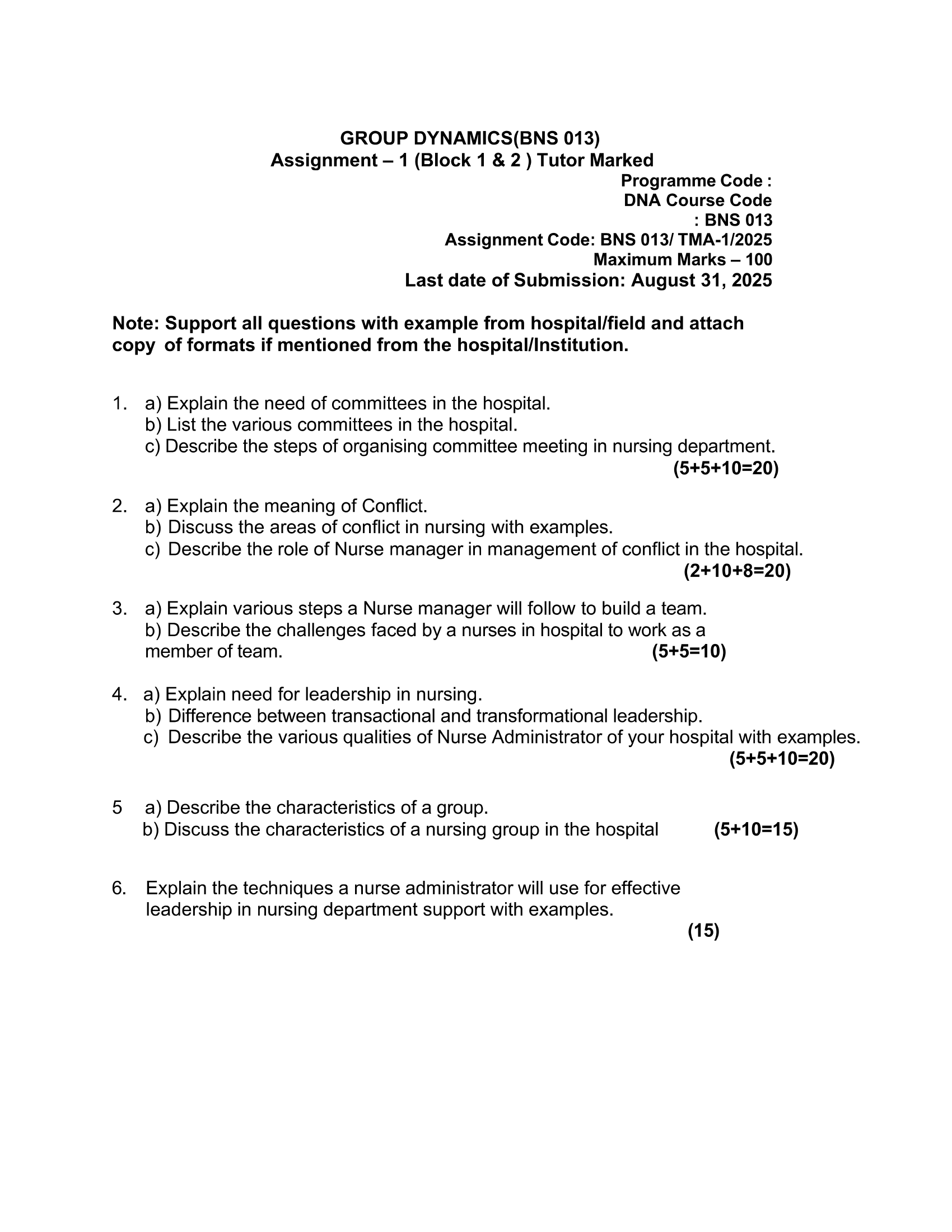 BNS-013 TMA-01 EM 2025 KUNJ PUBLICATION-01