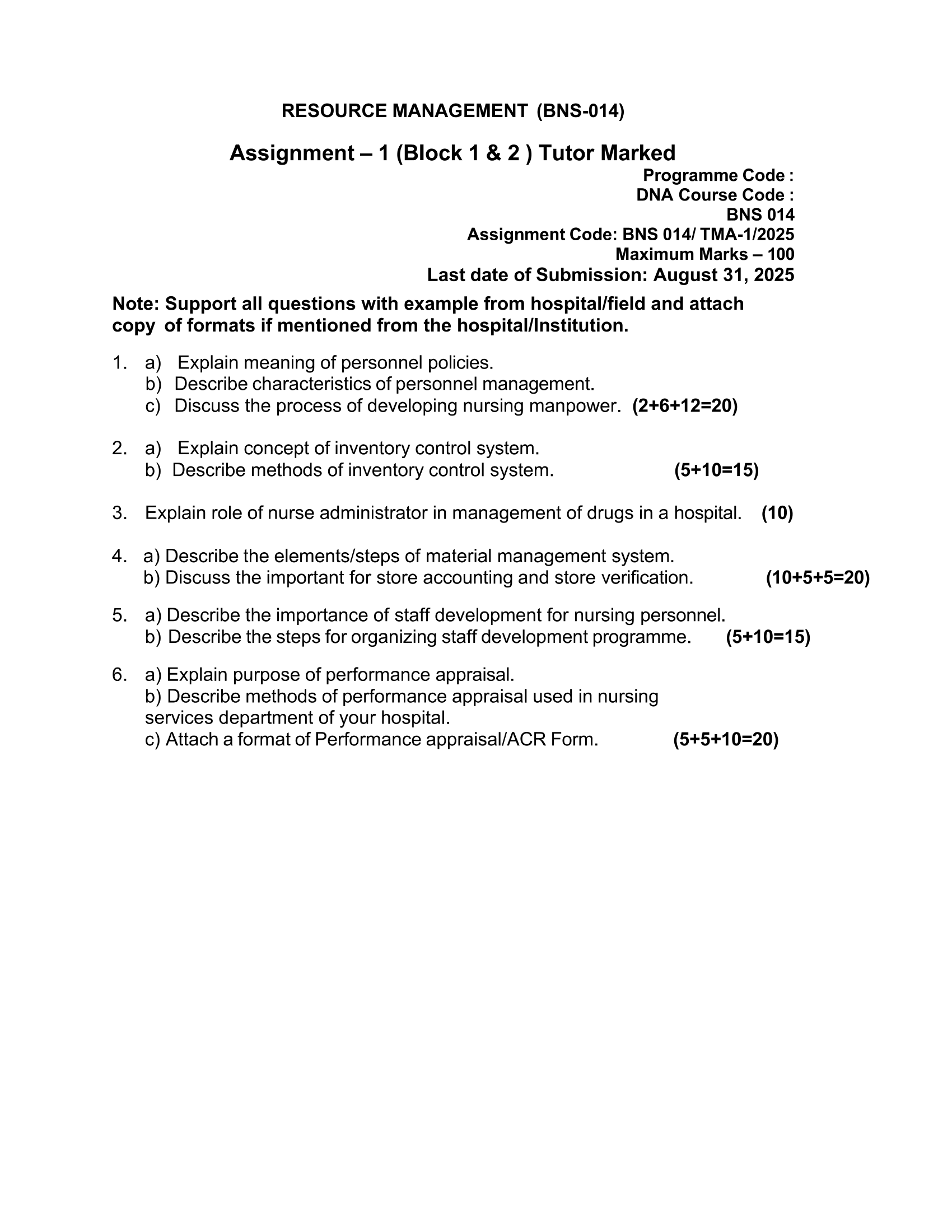 BNS-014 TMA-01 EM 2025 KUNJ PUBLICATION-01