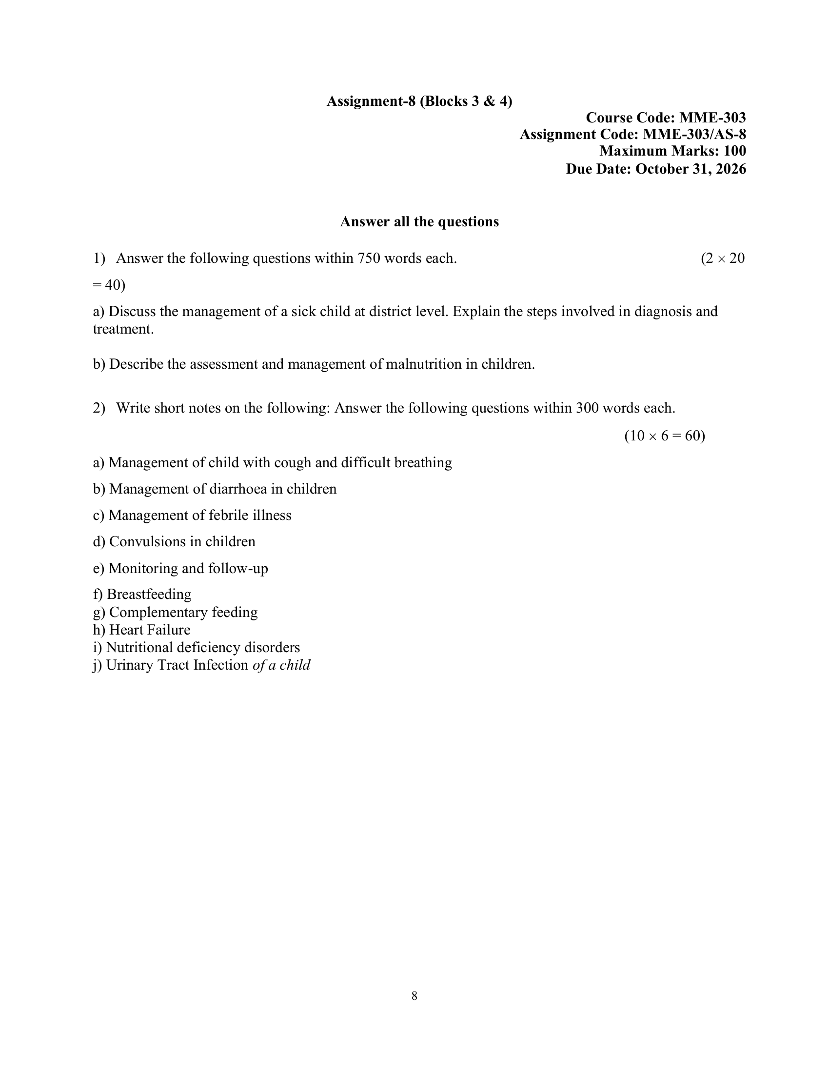 MME-303 AS-8, 2026 KUNJ PUBLICATION-01
