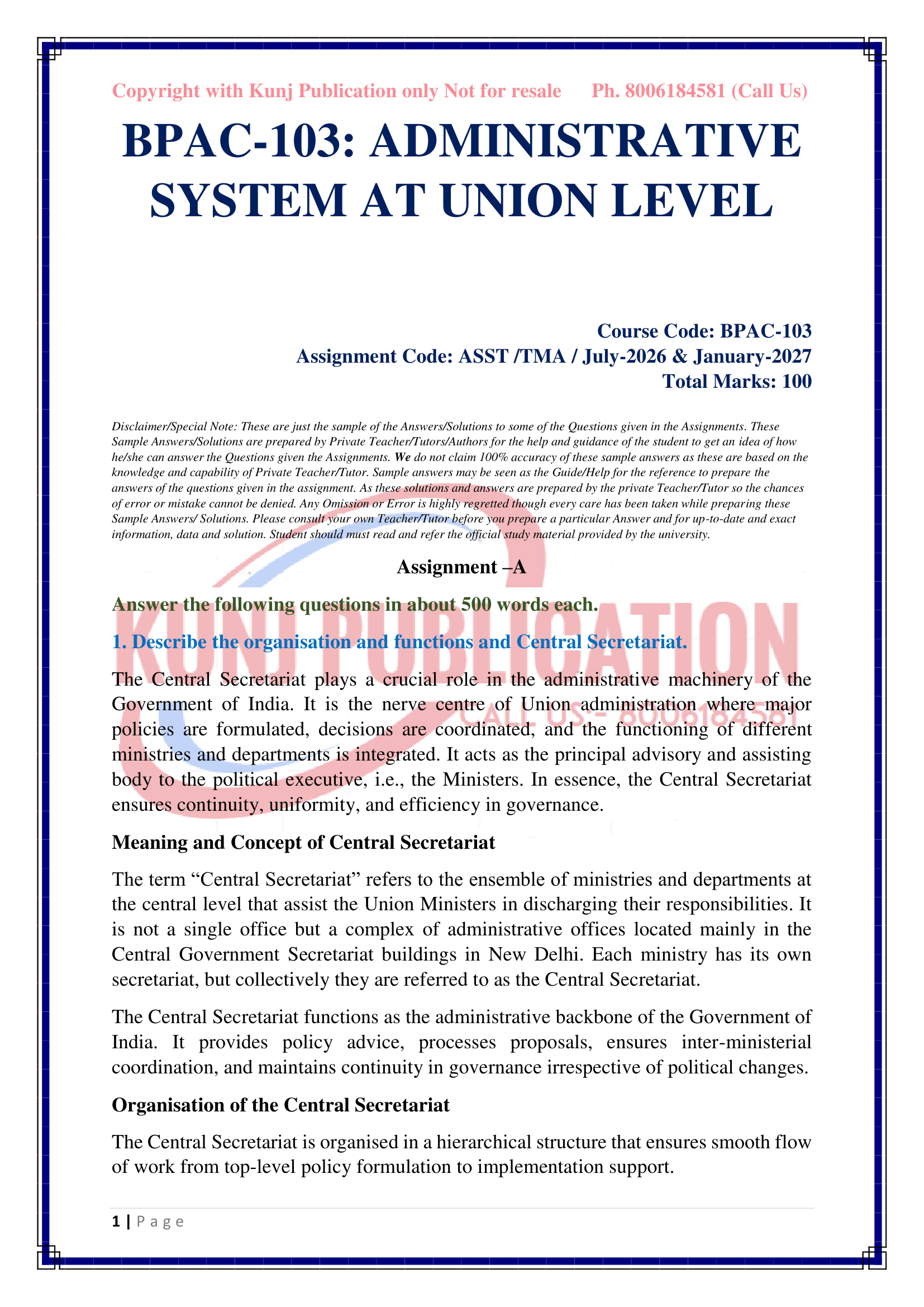 BPAC-103 EM 2026-27 KUNJ PUBLICATION-02