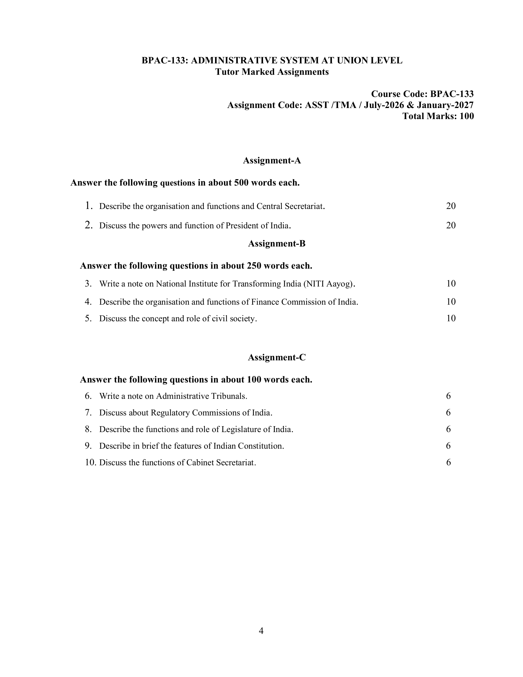 BPAC-133 EM 2026-27 KUNJ PUBLICATION-01