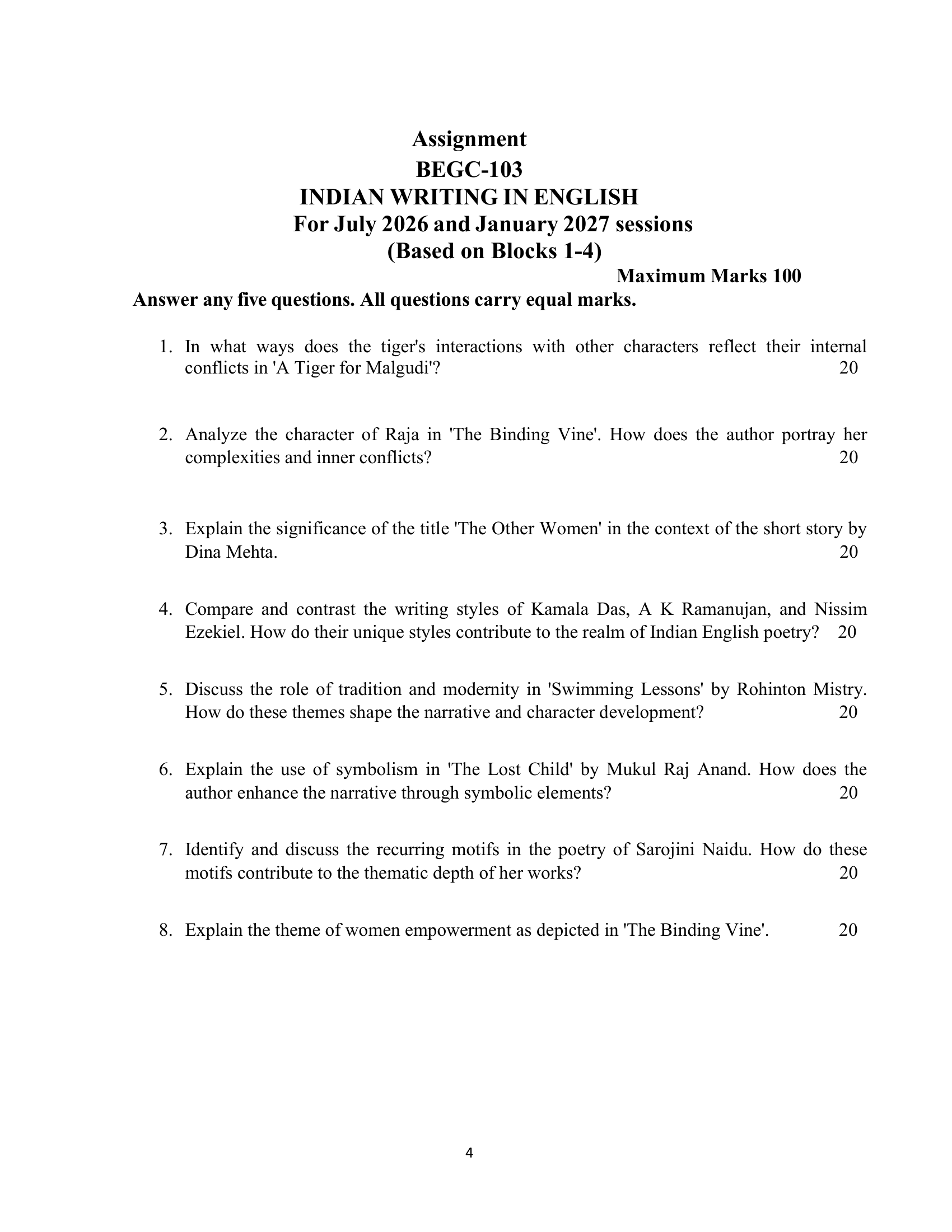 BEGC-103 EM 2026-27 KUNJ PUBLICATION-01