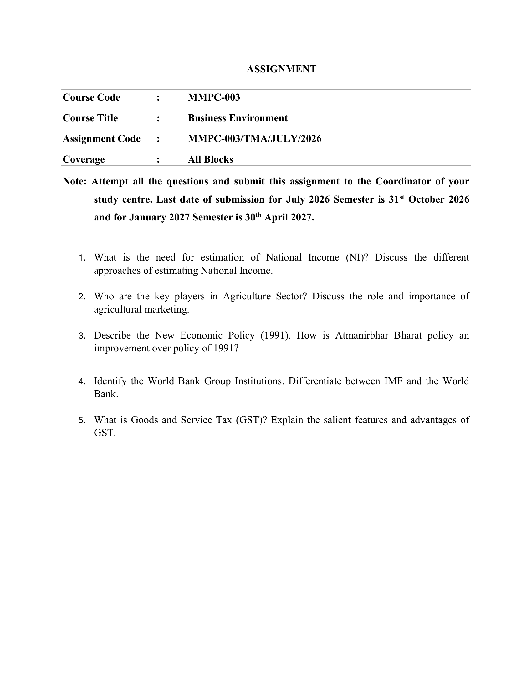 MMPC-003 EM JULY 2026 KUNJ PUBLICATION-01