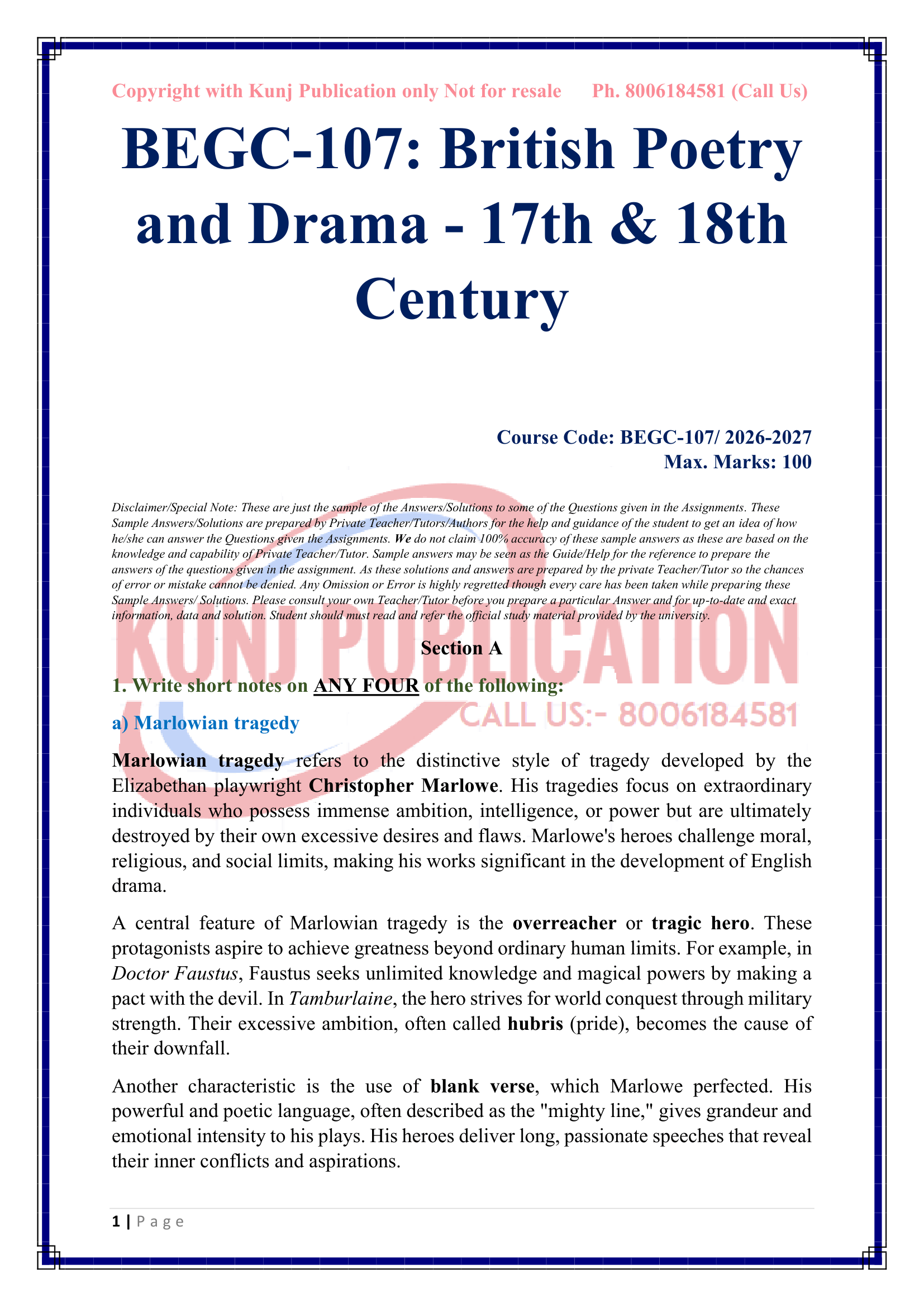 BEGC-107 EM 2026-27 KUNJ PUBLICATION-02