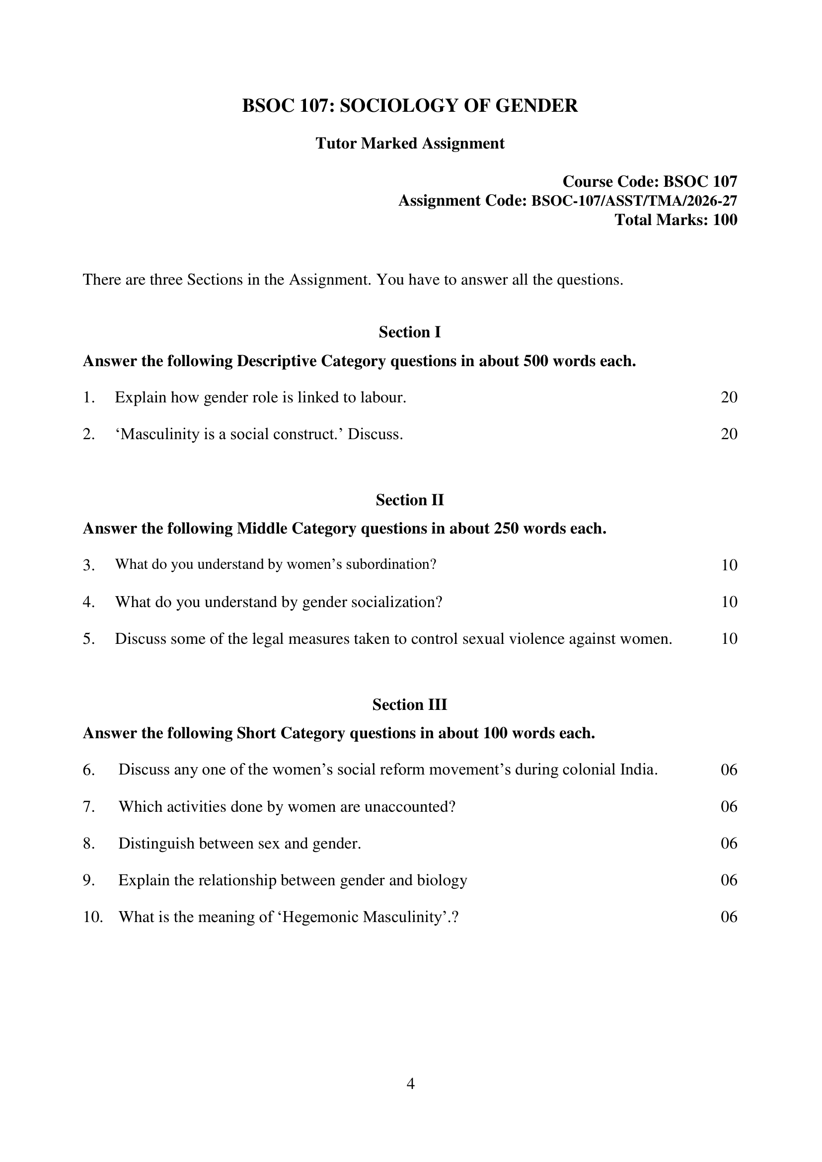 BSOC-107 EM 2026-27 KUNJ PUBLICATION-01