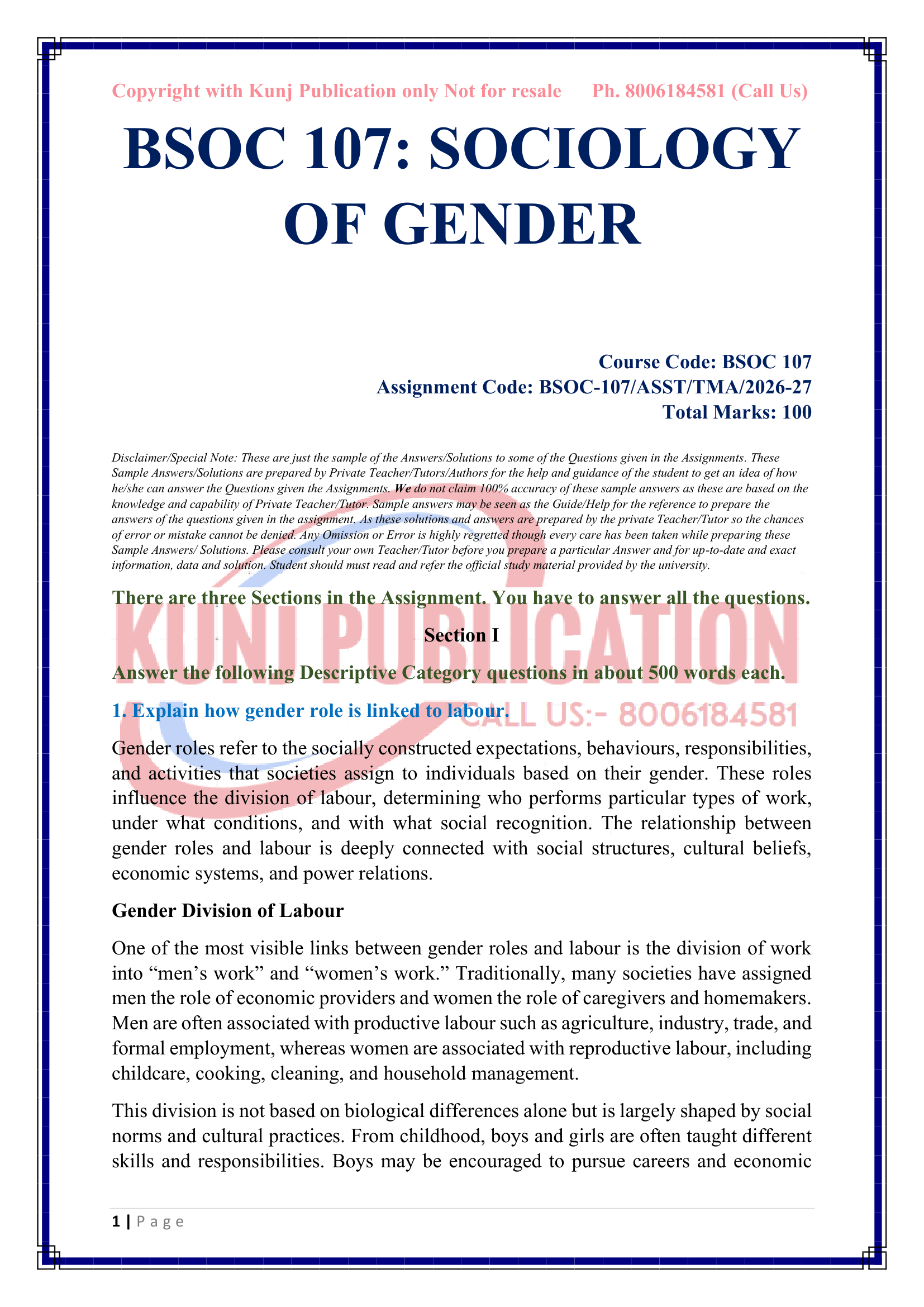 BSOC-107 EM 2026-27 KUNJ PUBLICATION-02