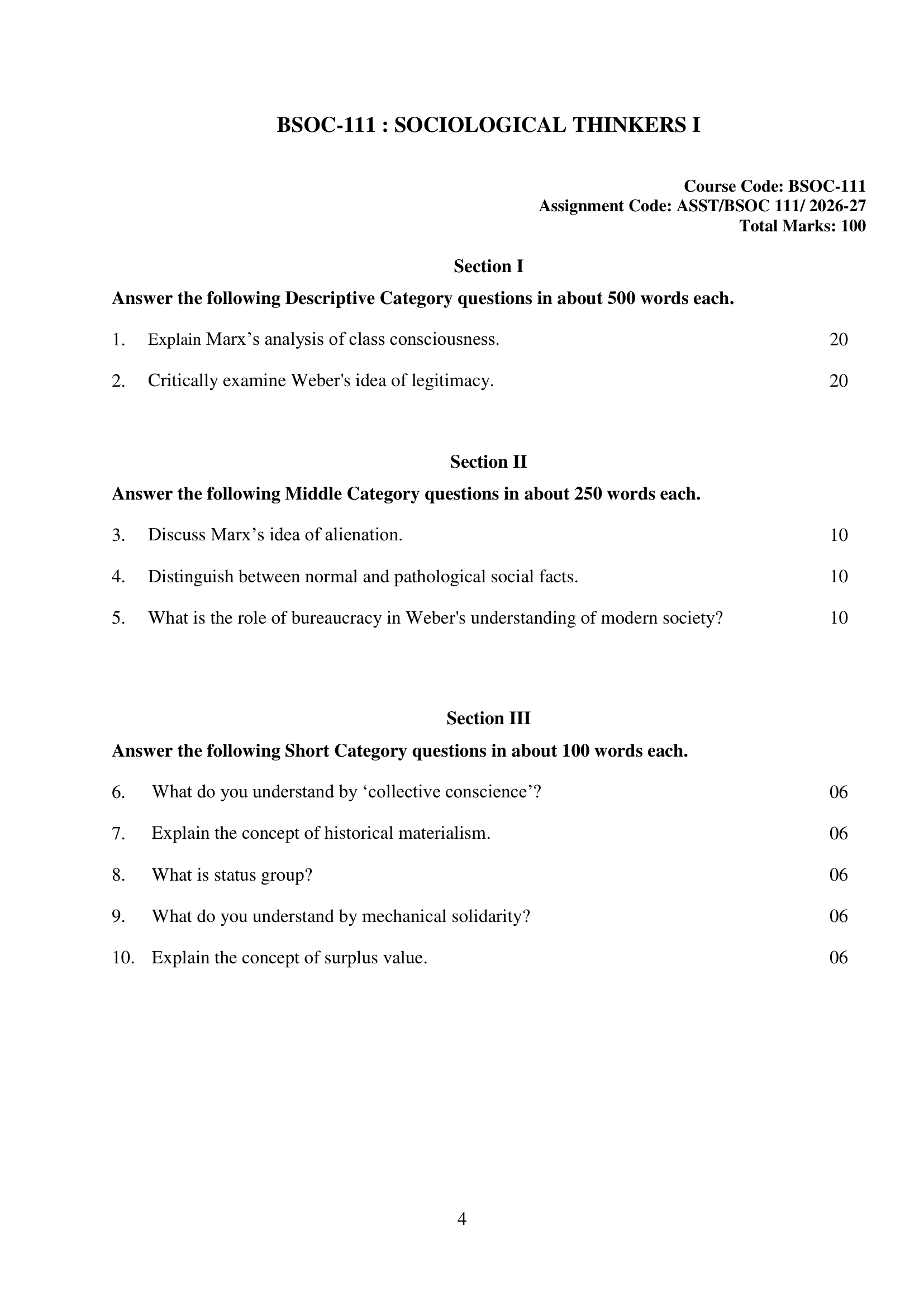 BSOC-111 EM 2026-27 KUNJ PUBLICATION-01