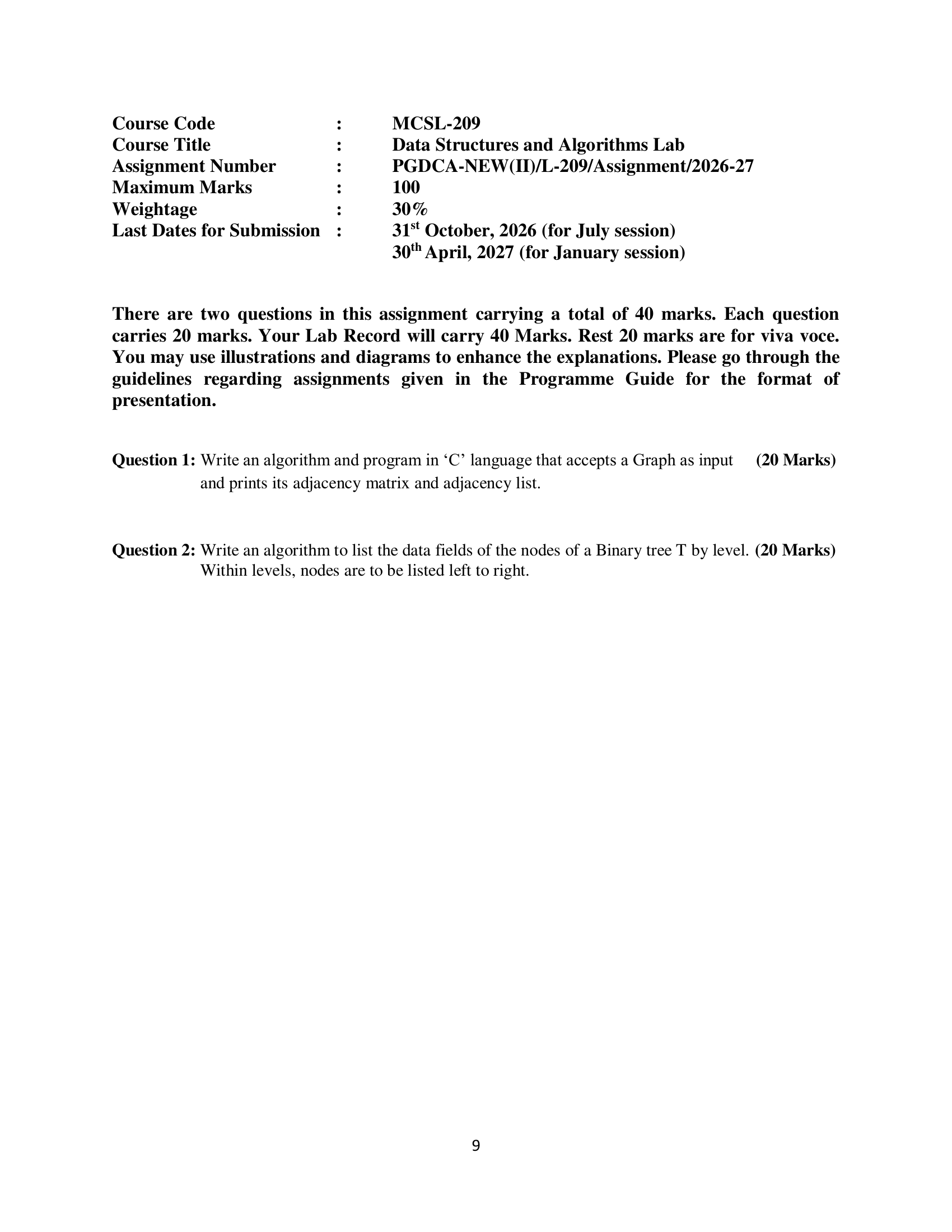 MCSL-209 EM 2026-27 KUNJ PUBLICATION-01