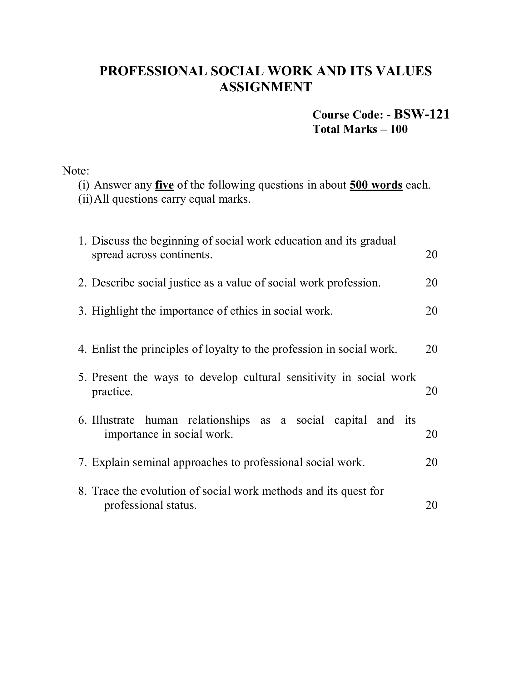 BSW-121 EM 2026-27 KUNJ PUBLICATION-01