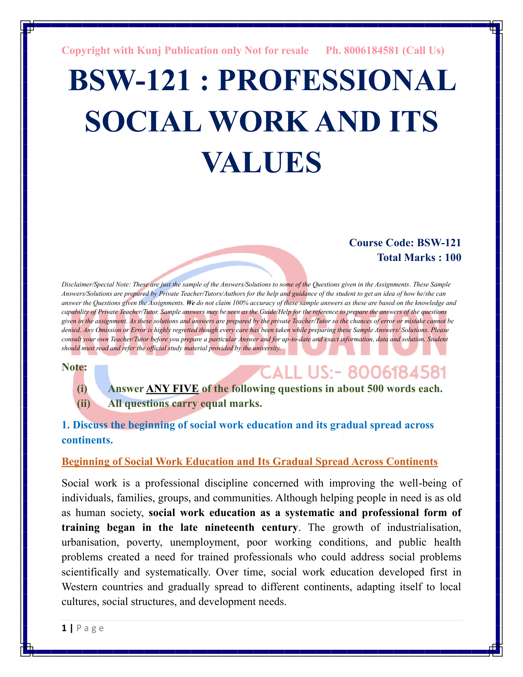 BSW-121 EM 2026-27 KUNJ PUBLICATION-02