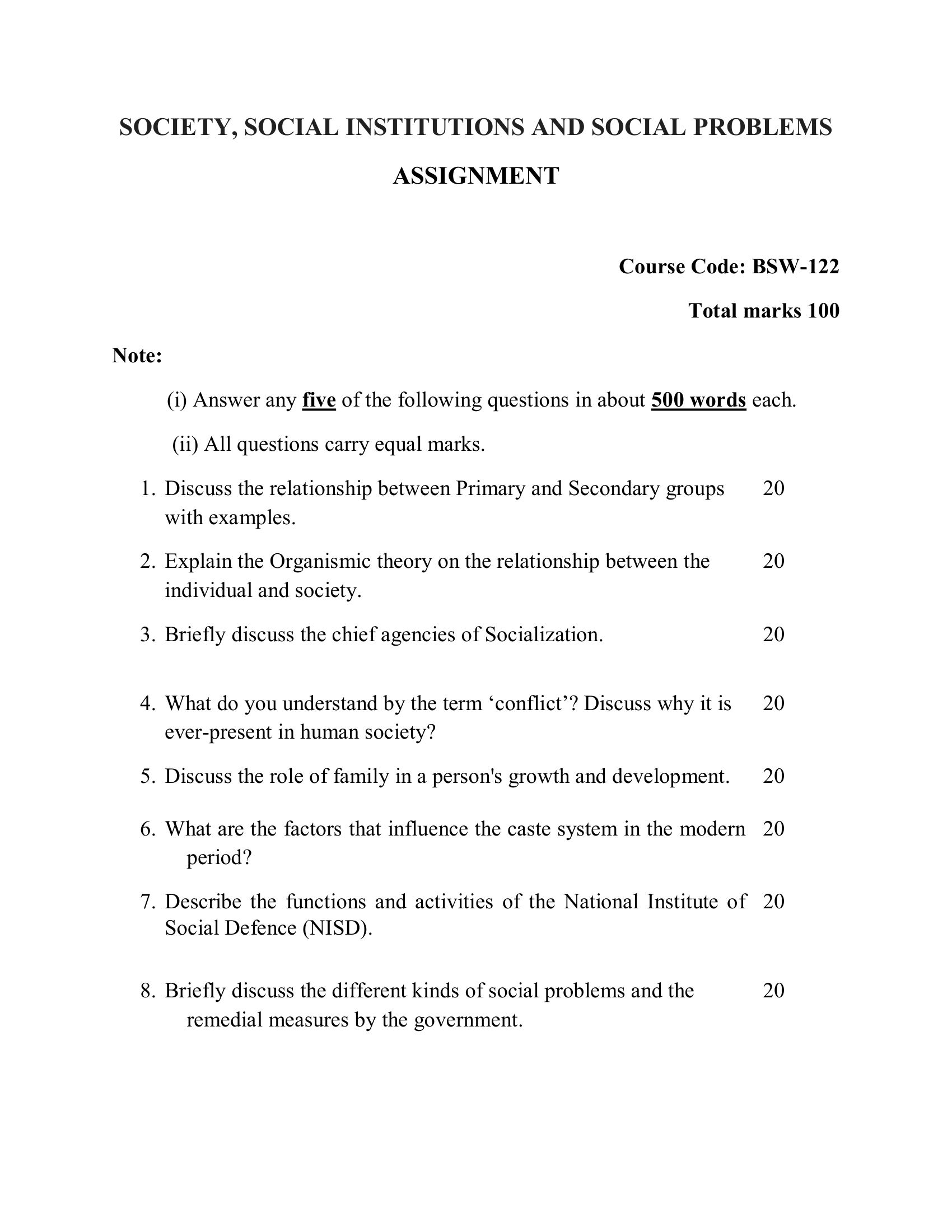 BSW-122 EM 2026-27 KUNJ PUBLICATION-01