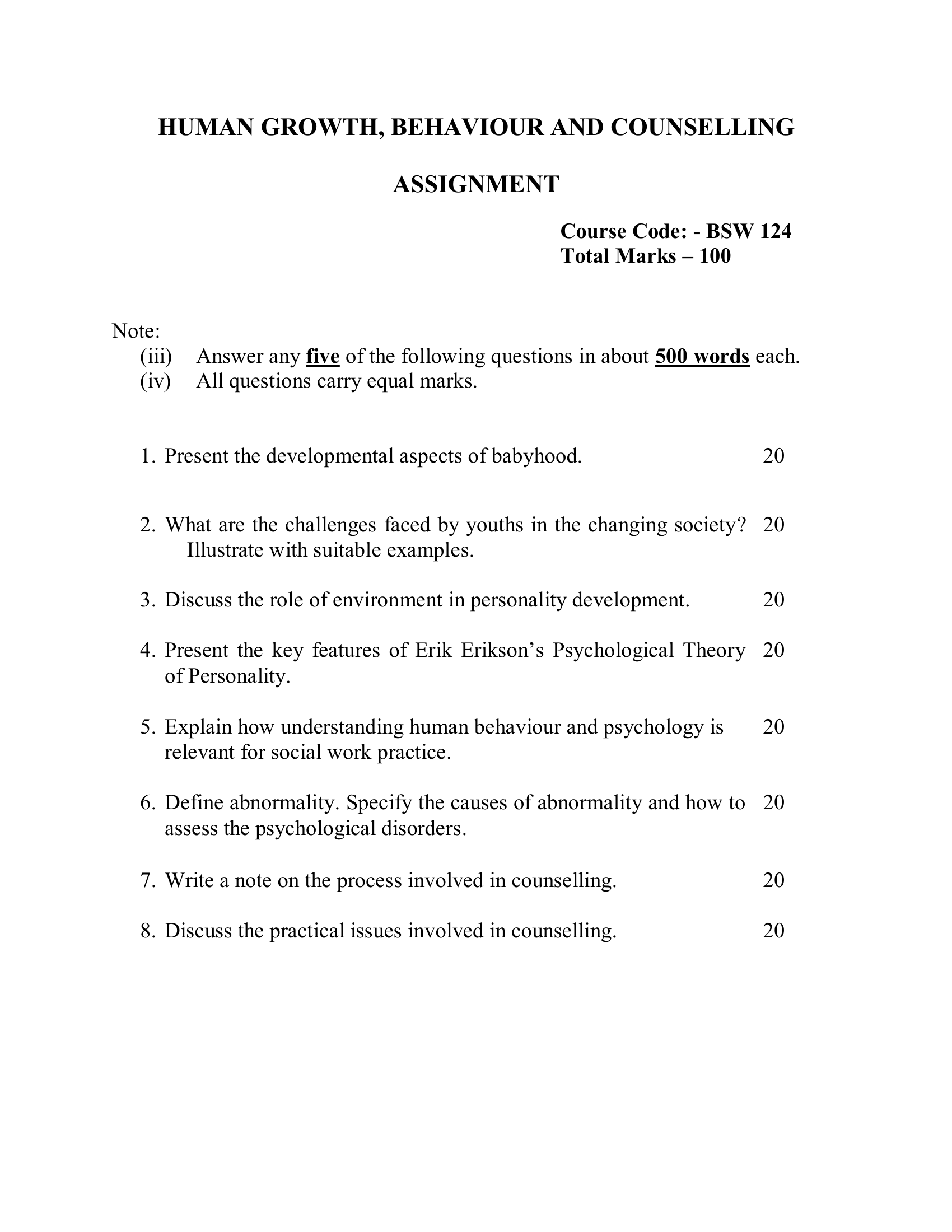 BSW-124 EM 2026-27 KUNJ PUBLICATION-01