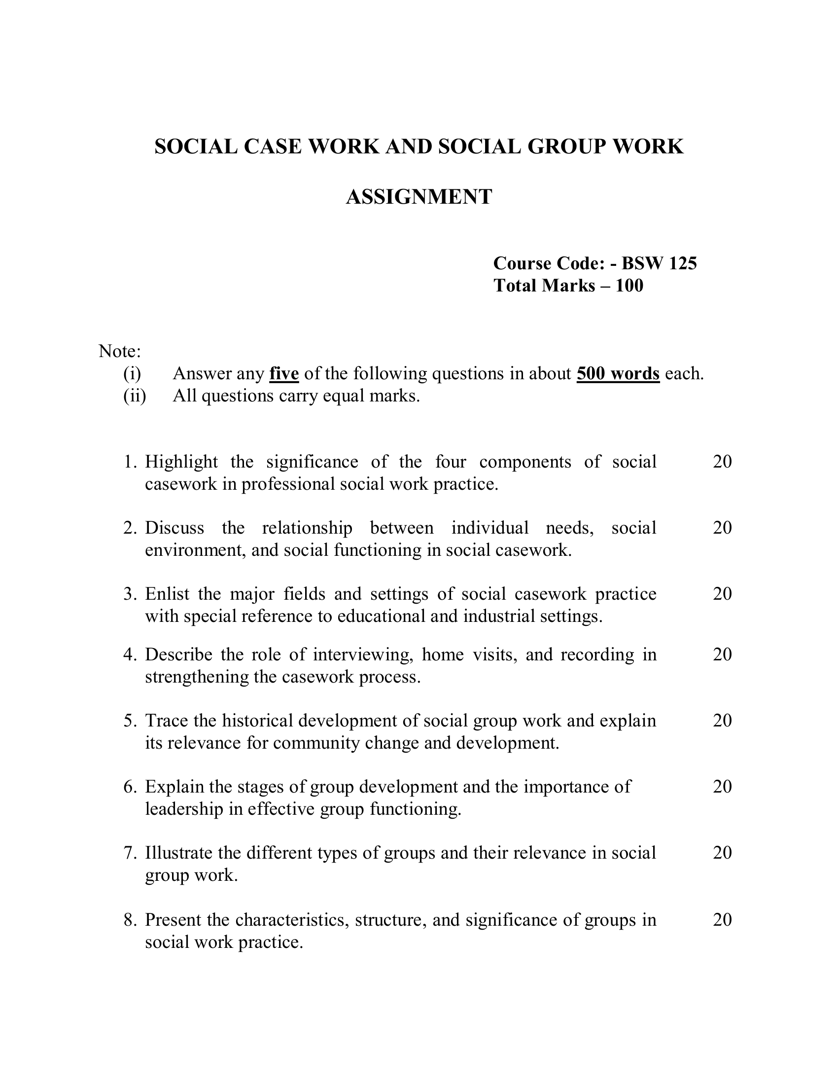 BSW-125 EM 2026-27 KUNJ PUBLICATION-01