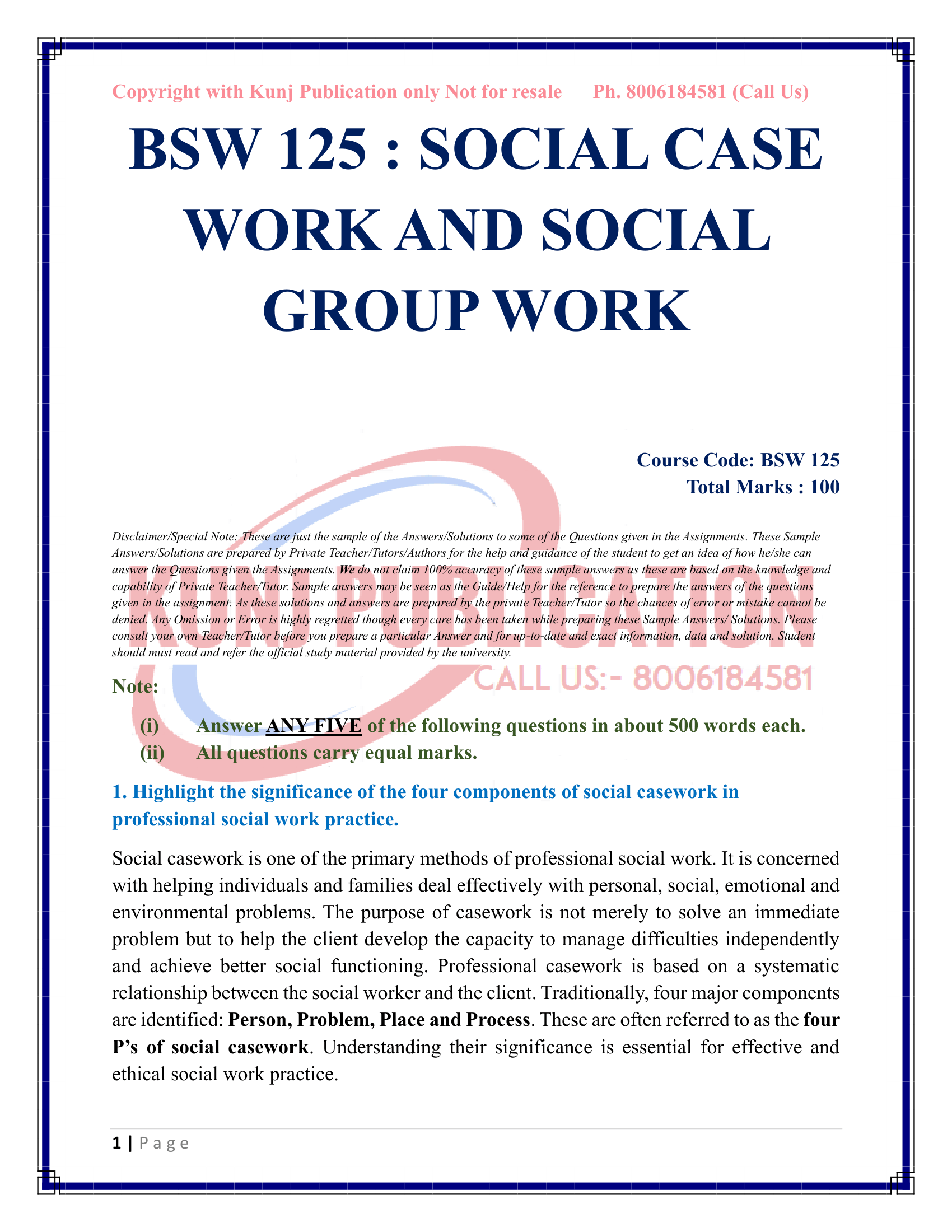 BSW-125 EM 2026-27 KUNJ PUBLICATION-02