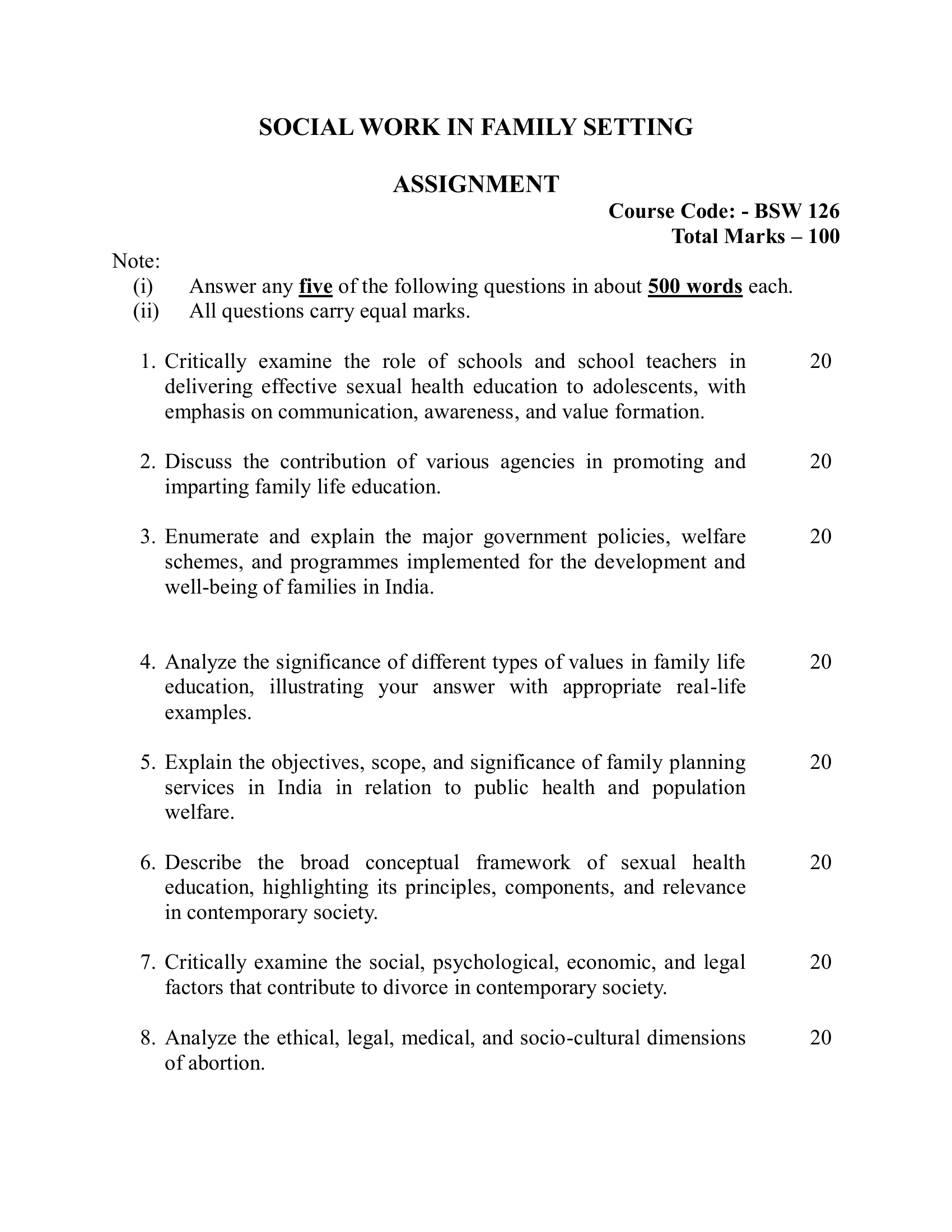 BSW-126 EM 2026-27 KUNJ PUBLICATION-01