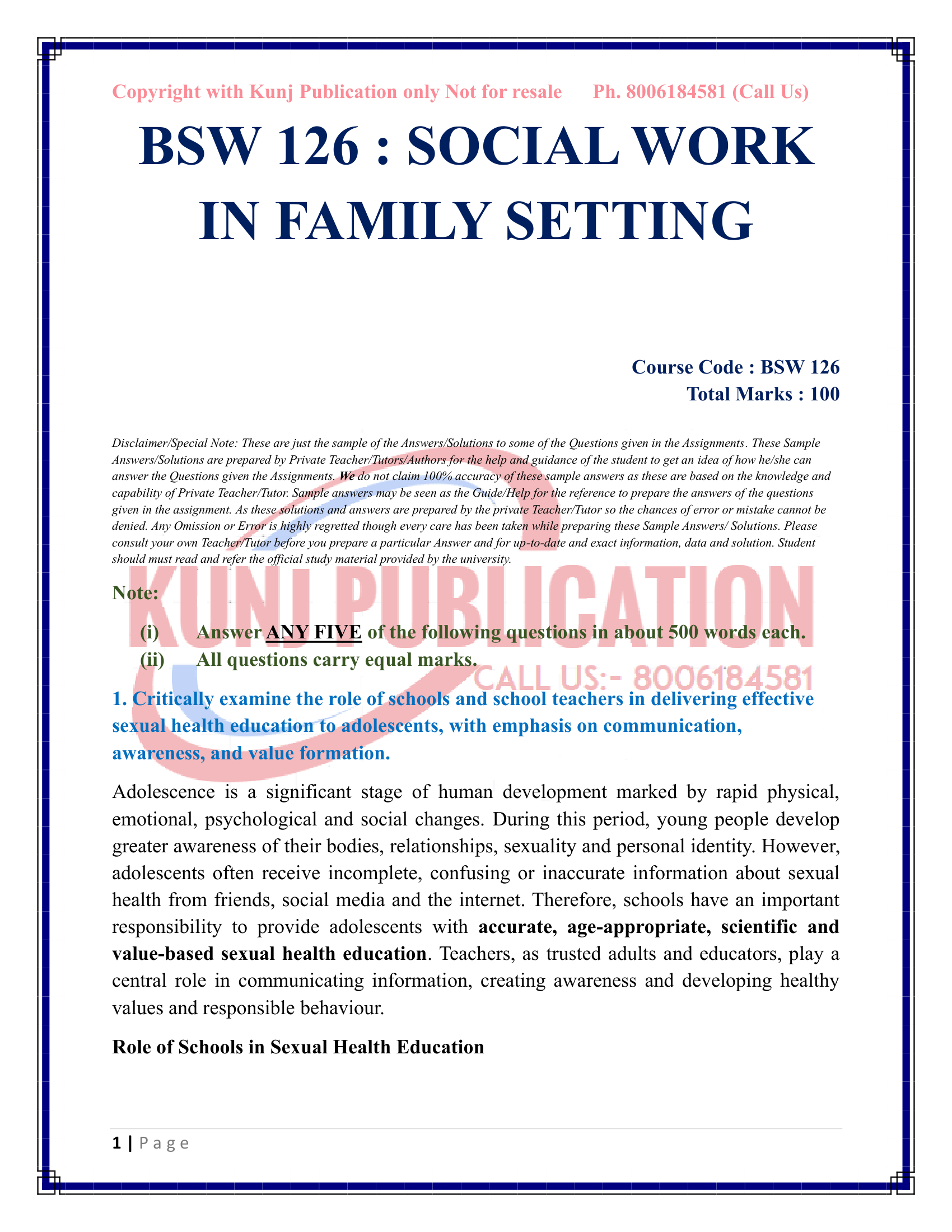 BSW-126 EM 2026-27 KUNJ PUBLICATION-02