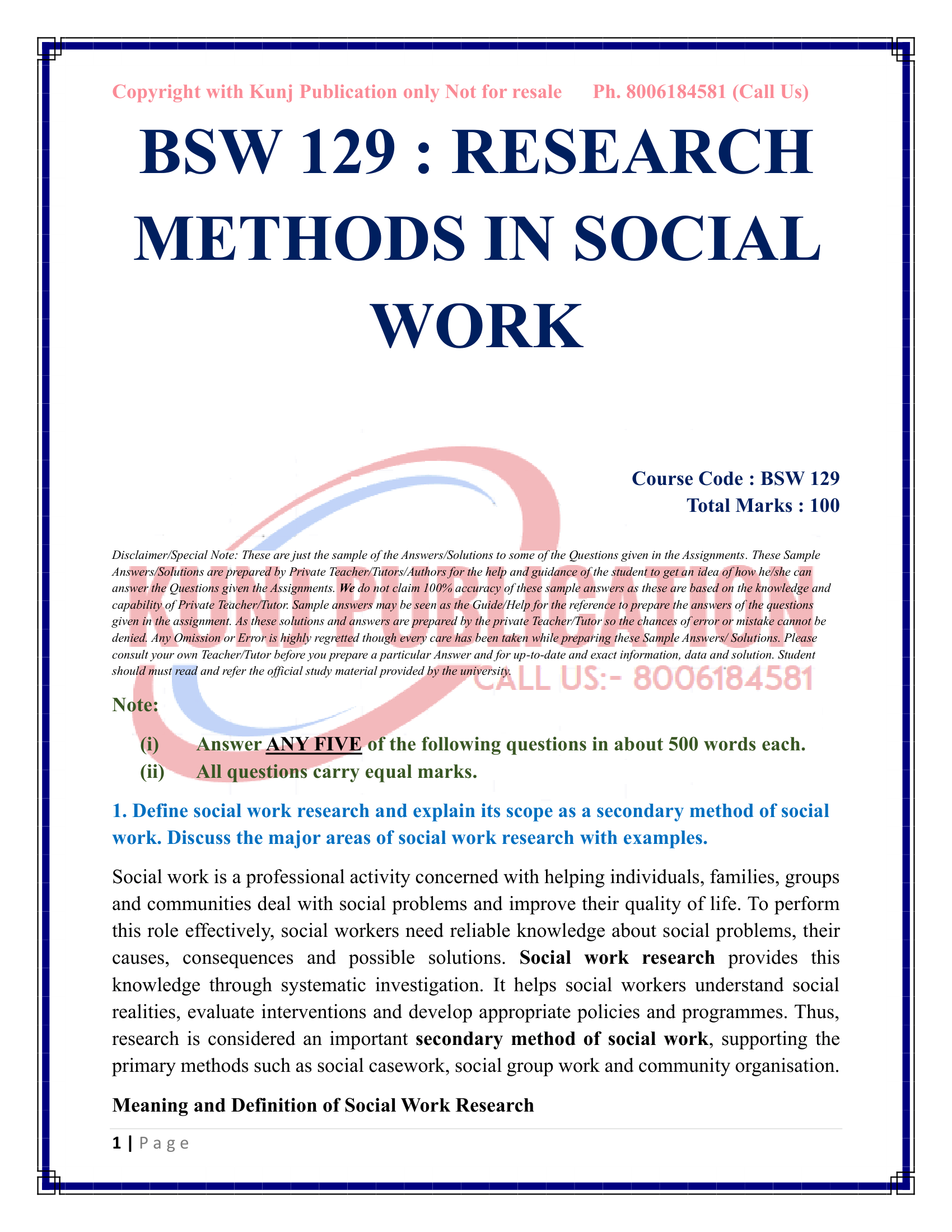 BSW-129 EM 2026-27 KUNJ PUBLICATION-02