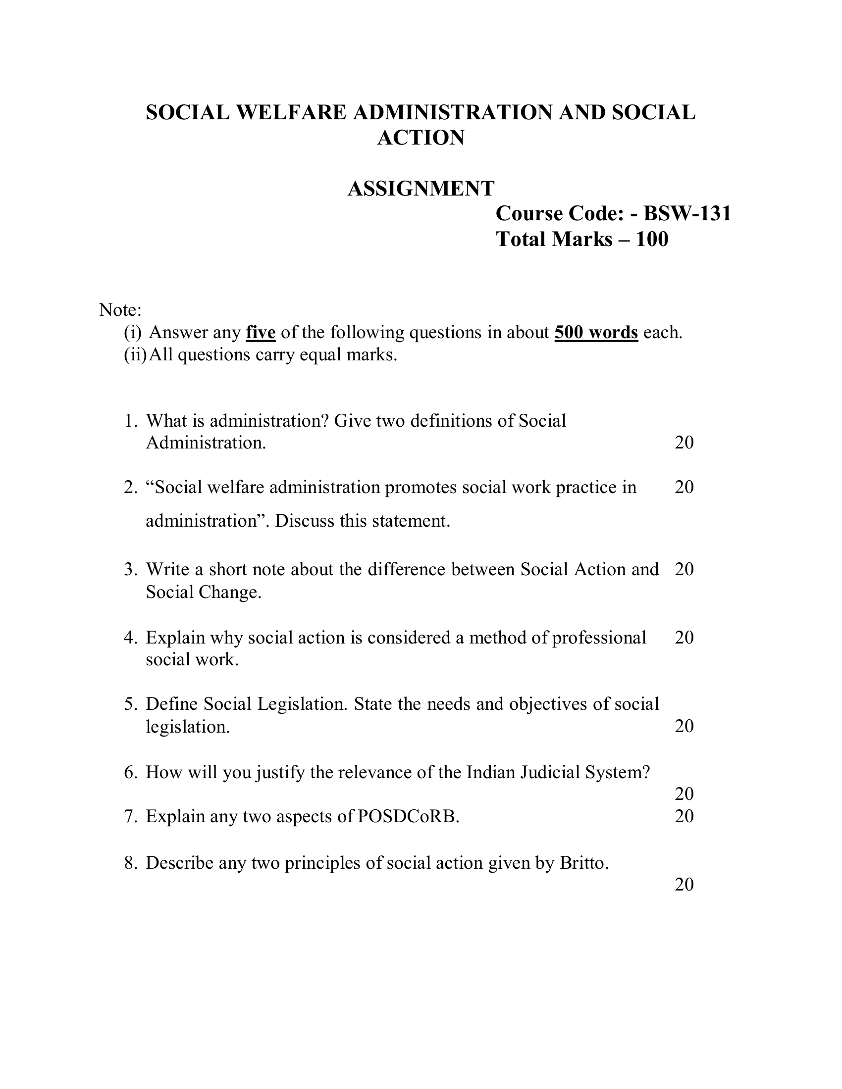 BSW-131 EM 2026-27 KUNJ PUBLICATION-01