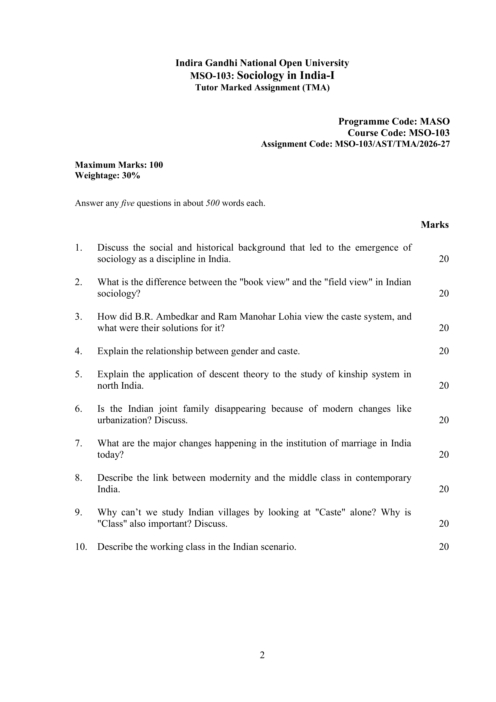 MSO-103 EM 2026-27 KUNJ PUBLICATION-01